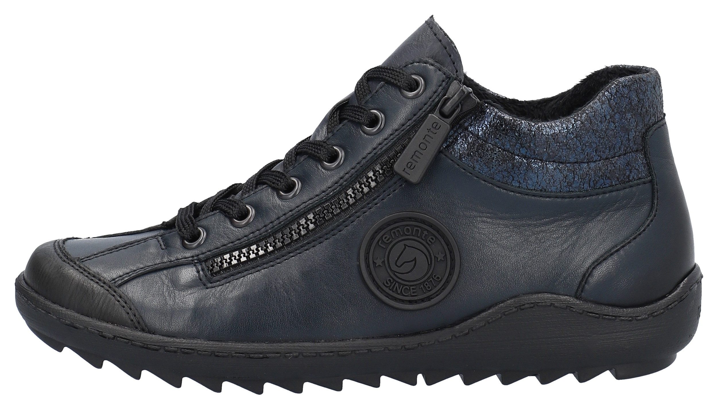 Remonte Veterschoenen flats, comfortschoenen, laarzen met zijrits