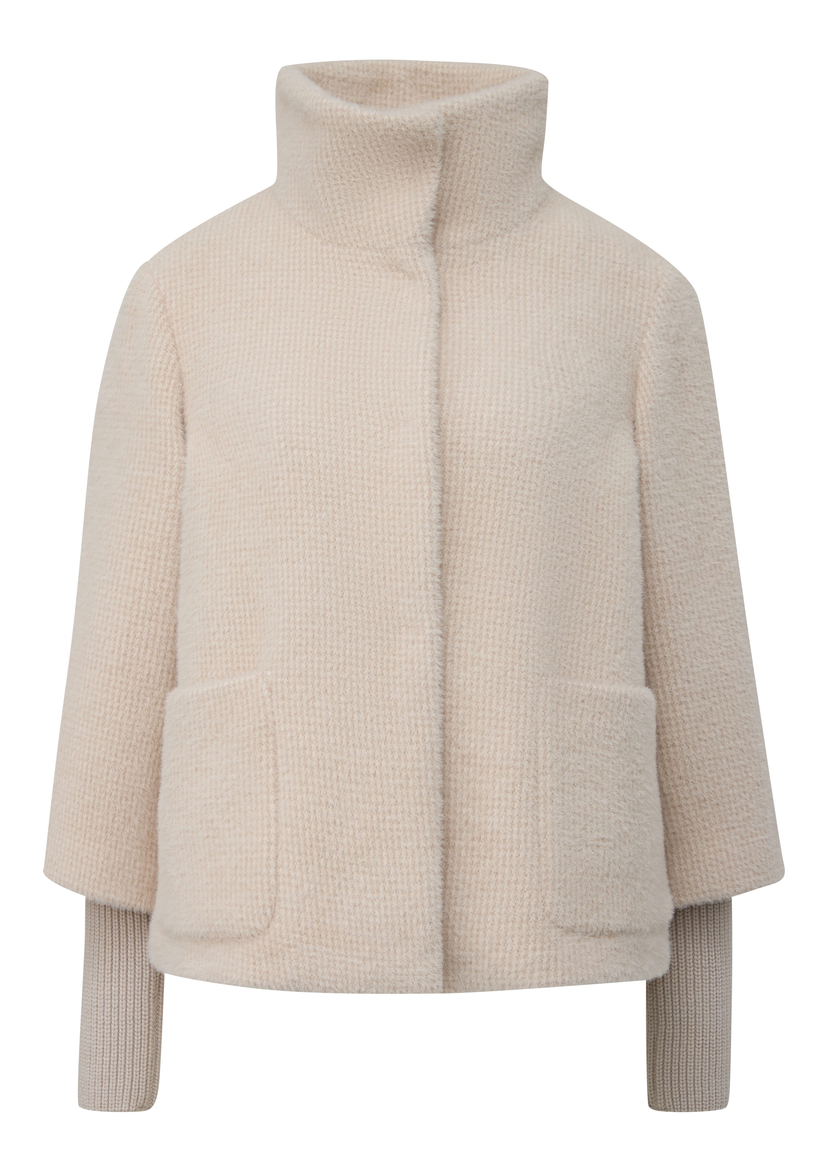 s.Oliver BLACK LABEL Outdoorjack kort, met extra hoge kraag
