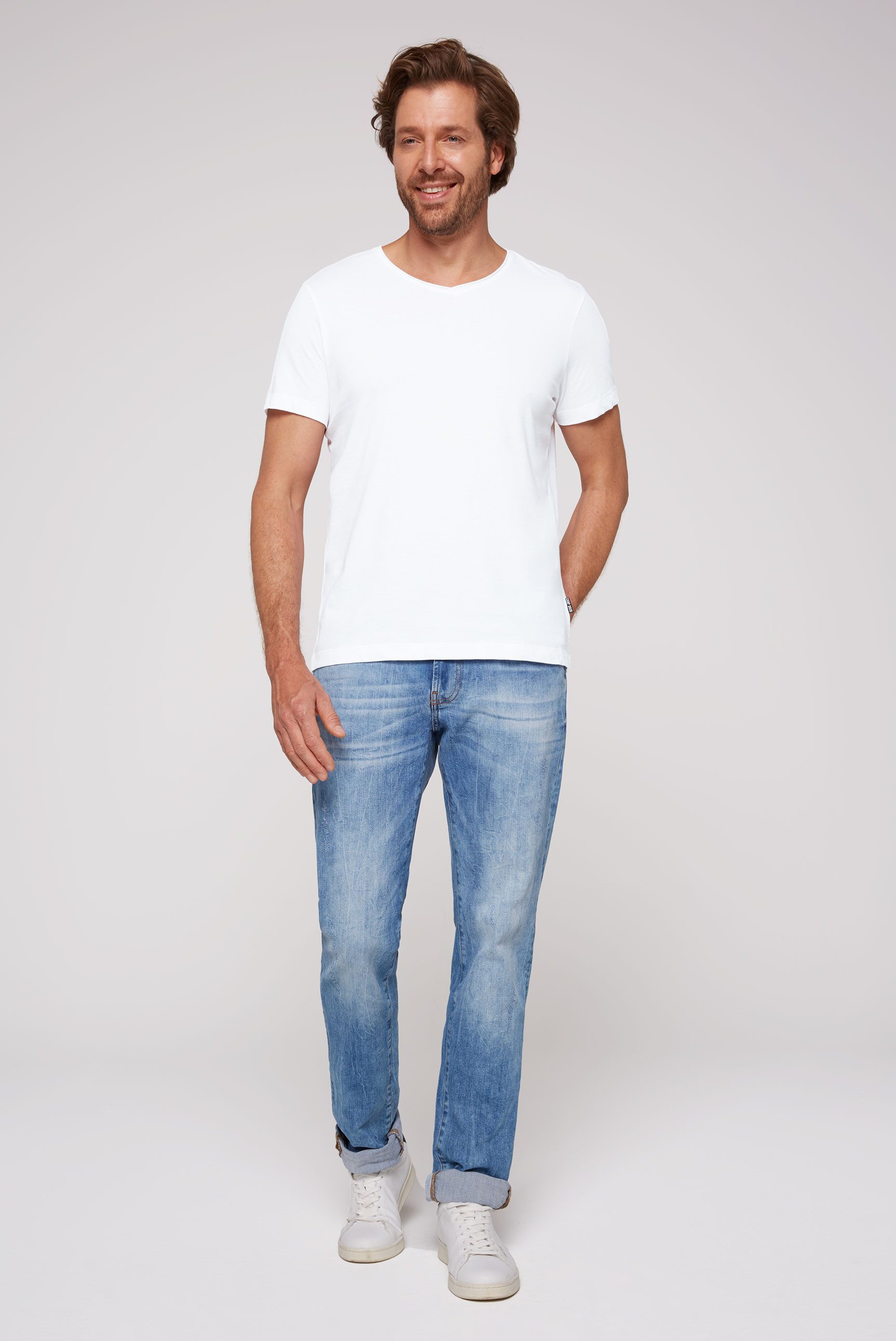 CAMP DAVID Shirt met V-hals in 2-delige set (2-delig)