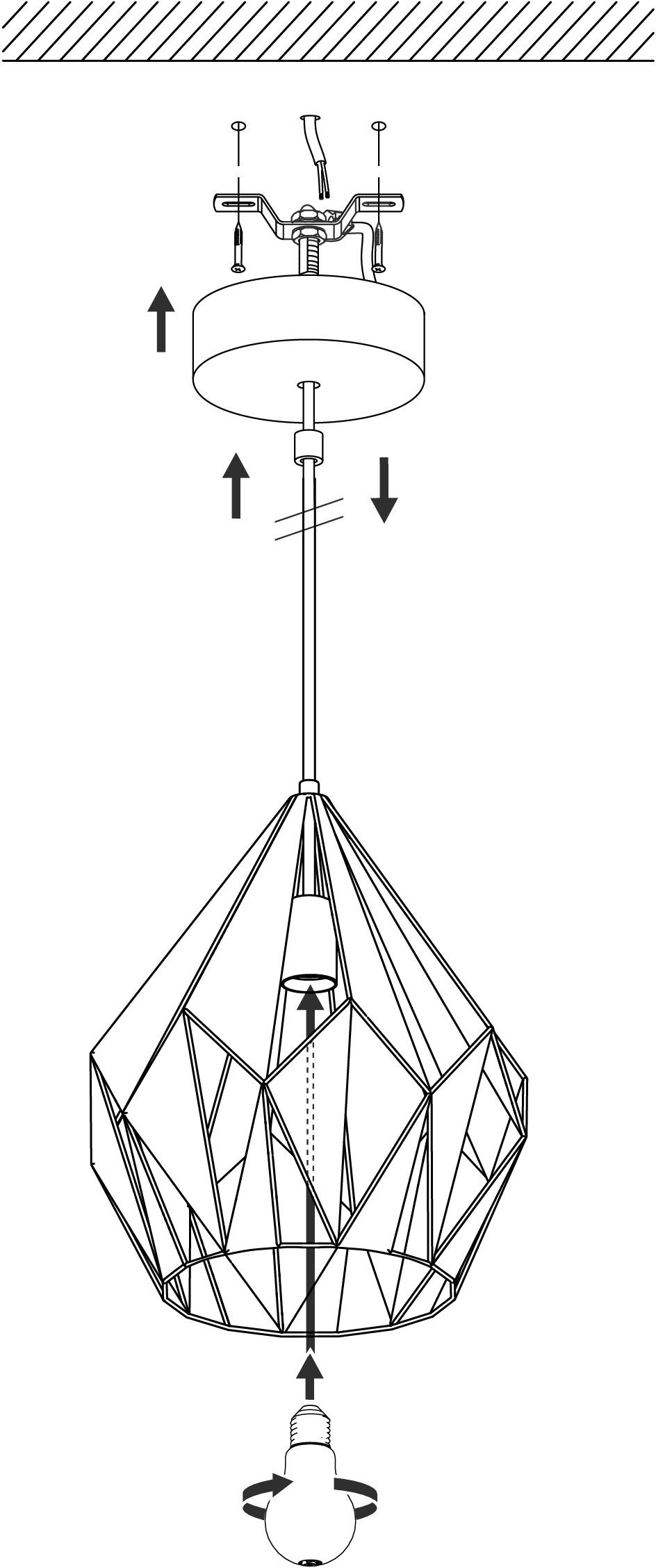 EGLO Hanglamp CARLTON 1 Hanglicht, hanglamp