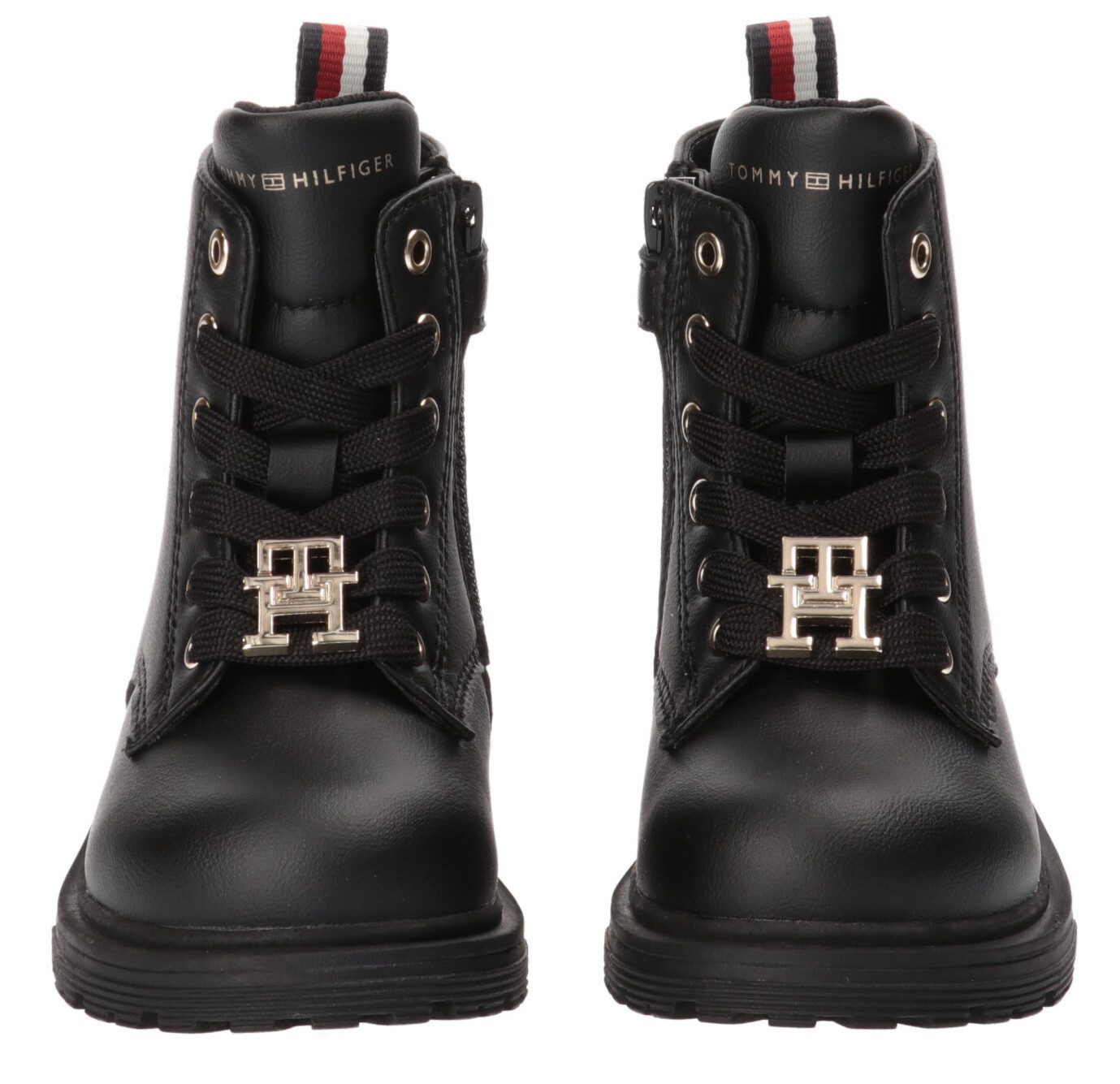 Tommy Hilfiger Veterschoenen Winterlaarzen, veterschoenen, laarzen met gouden logo-embleem