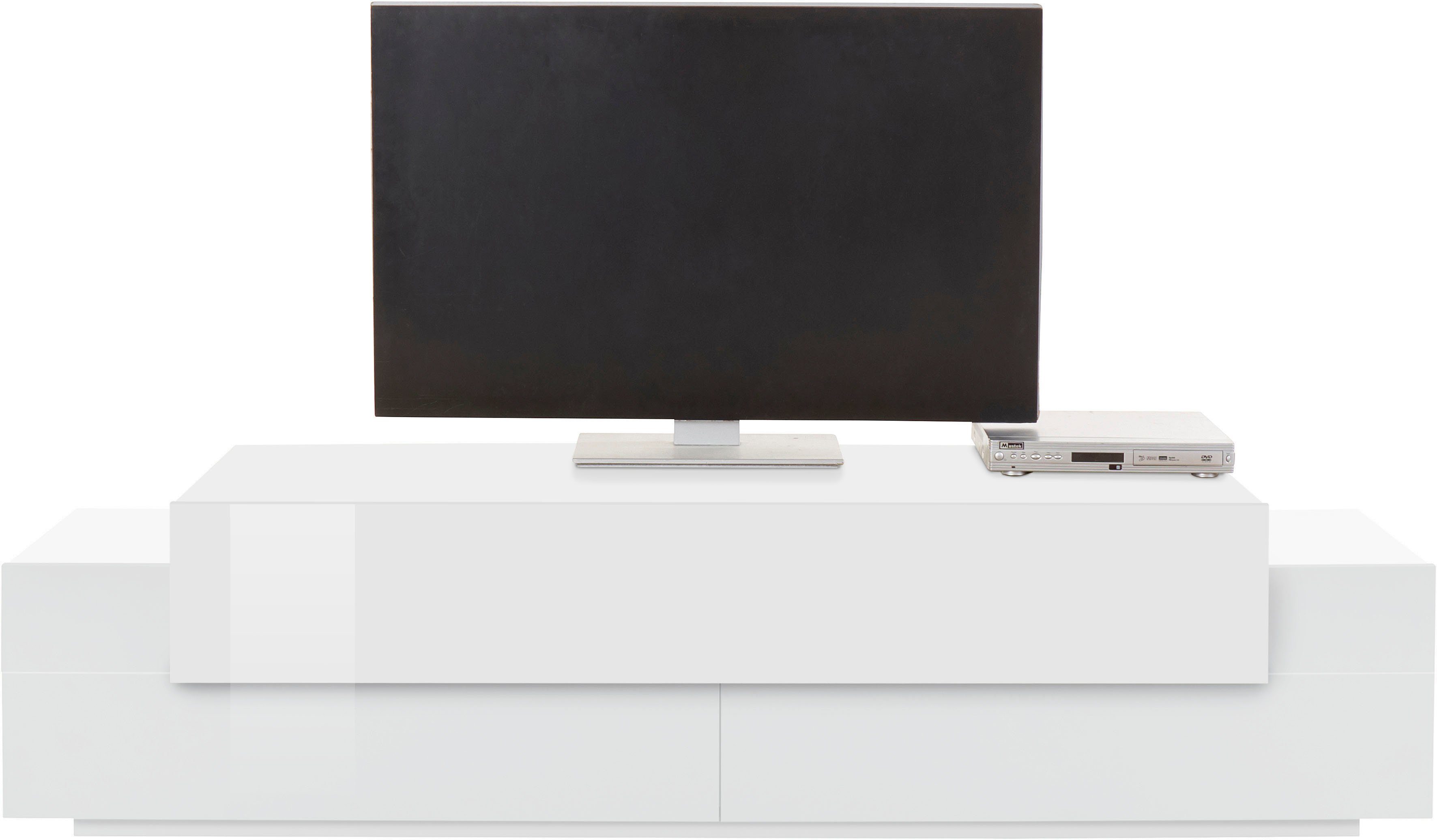 INOSIGN Tv-meubel Coro, lowboard, TV-commode, TV-meubelen, TV-bank met 3 kleppen waarvan 2 met push-to-open functie, breedte 200 cm