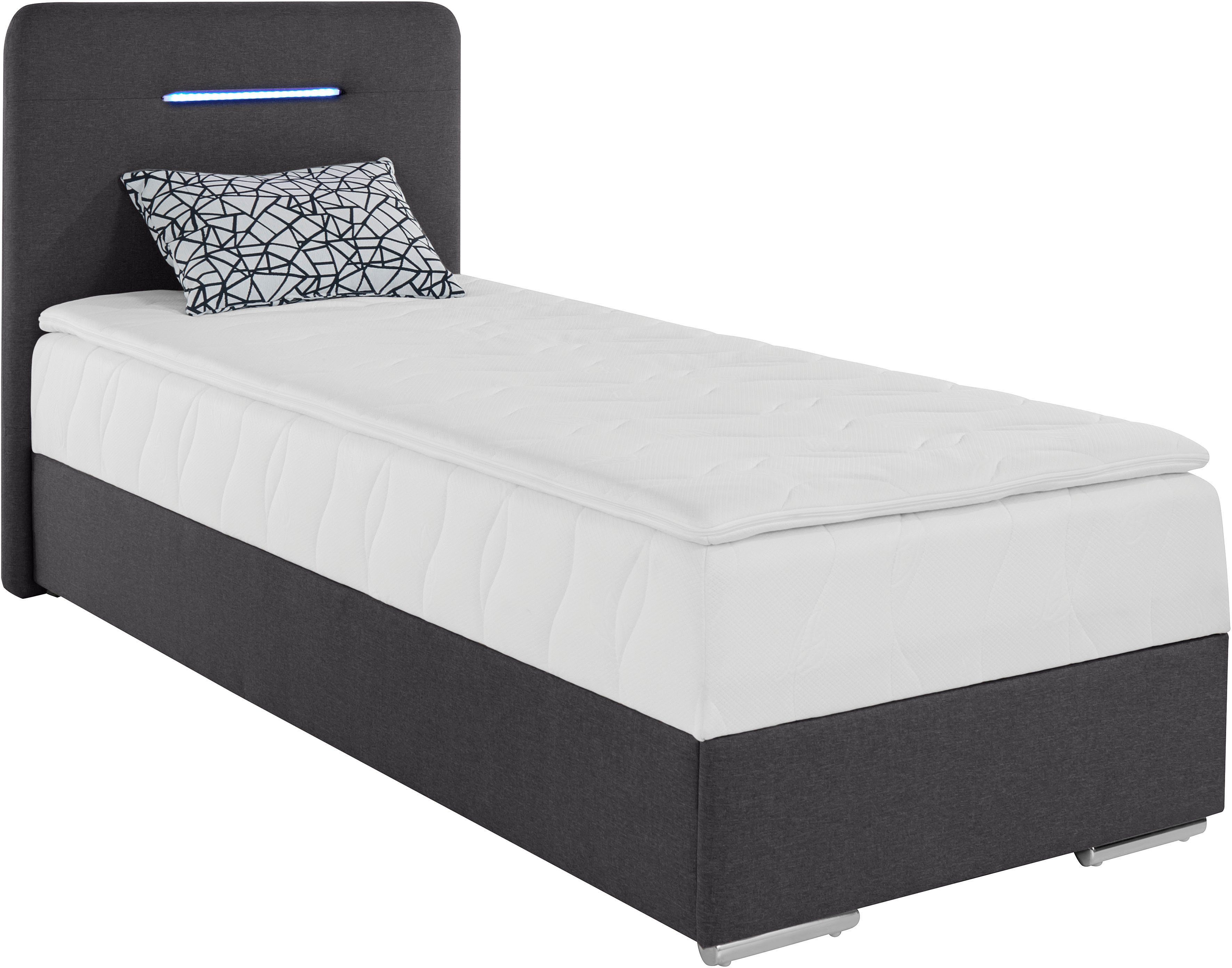 COTTA Boxspring Lighstar inclusief ledverlichting, topmatras, bedkist en sierkussen