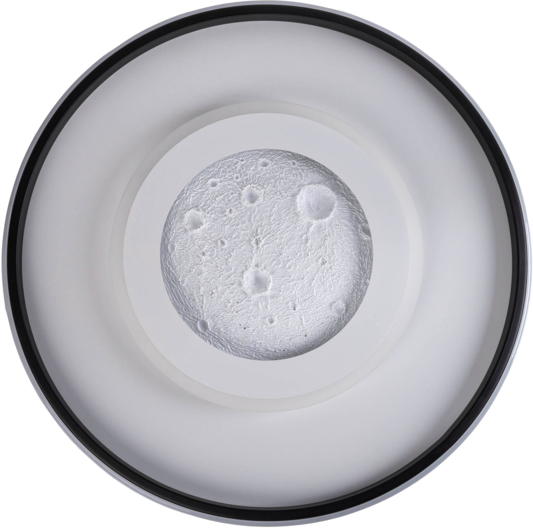 my home Led-plafondlamp Lyra Maan (maanstructuur), incl. CCT, RGB geheugen, nachtlamp, afstandsbediening (1 stuk)