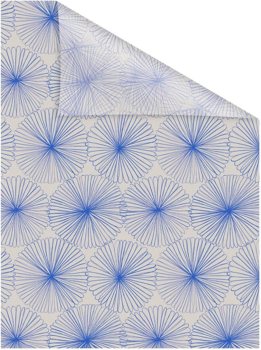 LICHTBLICK Raamfolie zelfklevend, bescherming tegen inkijk, flower wheel - blauw (1 stuk)