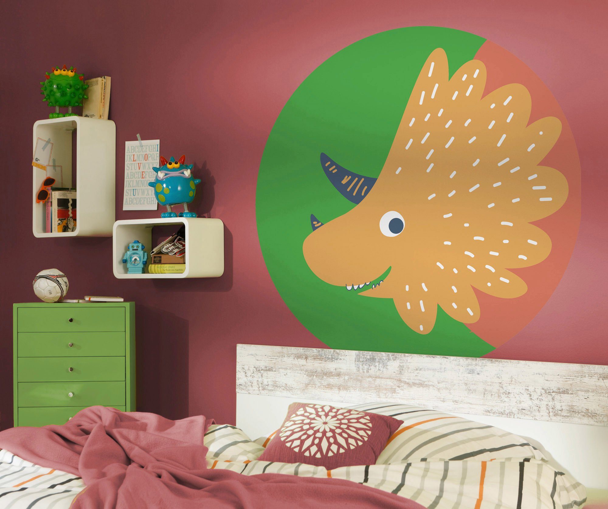 Komar Fotobehang Zelfklevend vlies - Little Dino Trice - Afmeting 125 x 125 cm