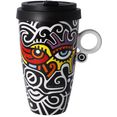 goebel coffee-to-go-beker billy the artist - "bright eyes" met een afneembare deksel, 500 ml (2-delig) multicolor