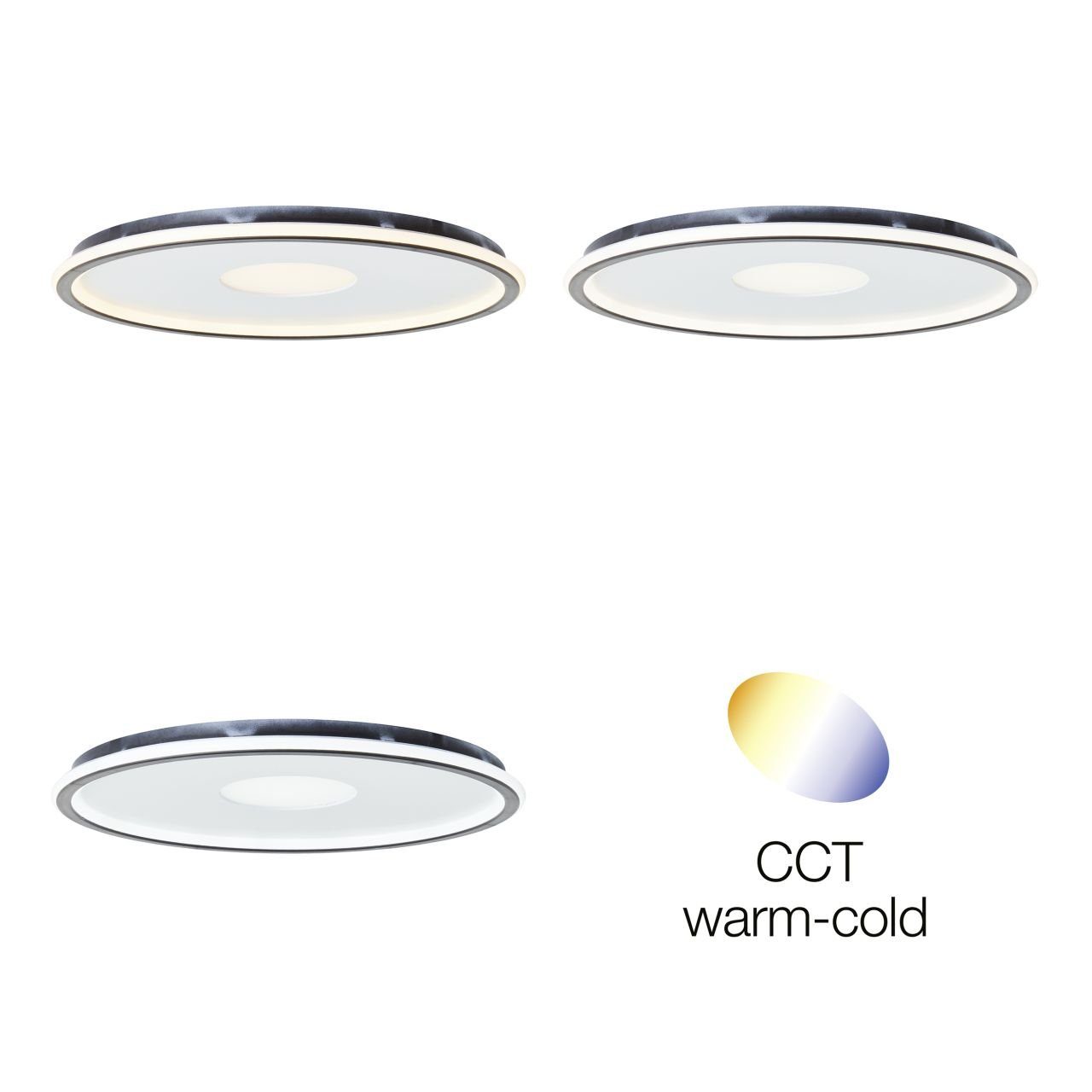 Brilliant Leuchten Plafondlamp Vegas zeer heldere led - via afstandsbediening dimbaar - 50 cm ø - 5400 lumen (1 stuk)