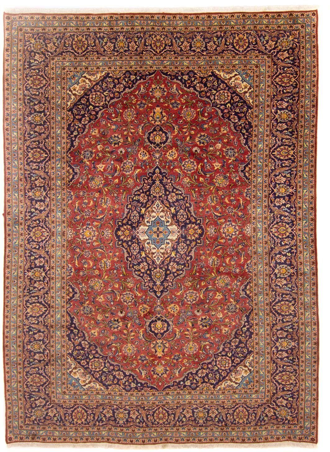 morgenland Wollen kleed Keshan medaillon ruggine 340 x 248 cm Uniek exemplaar met certificaat