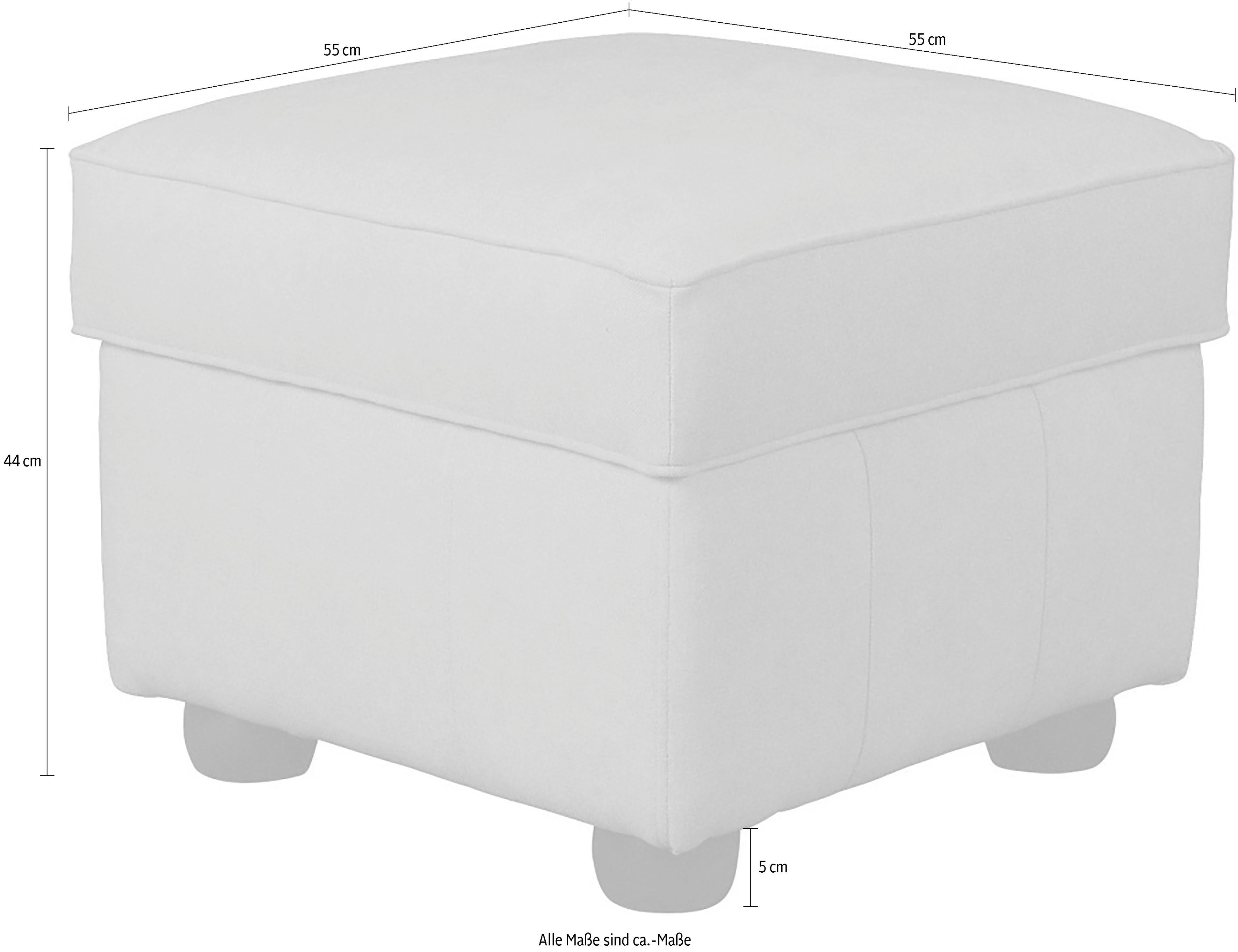 Home affaire Hocker CHARENTE, Chesterfield poef, afmetingen B/D/H: 55/55/73 cm