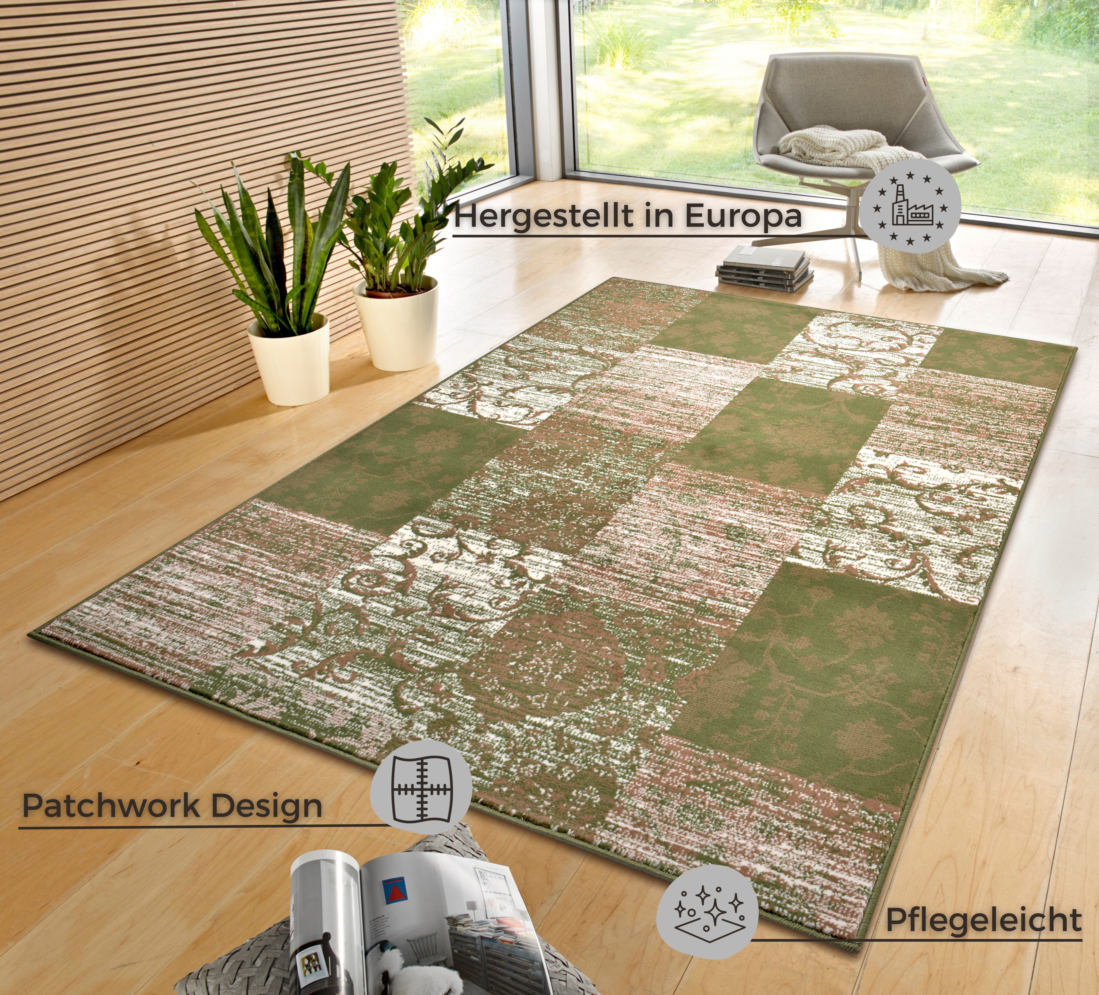 HANSE Home Vloerkleed Bloques Kortpolig, zacht, meerkleurig, woonkamer, slaapkamer, eetkamer