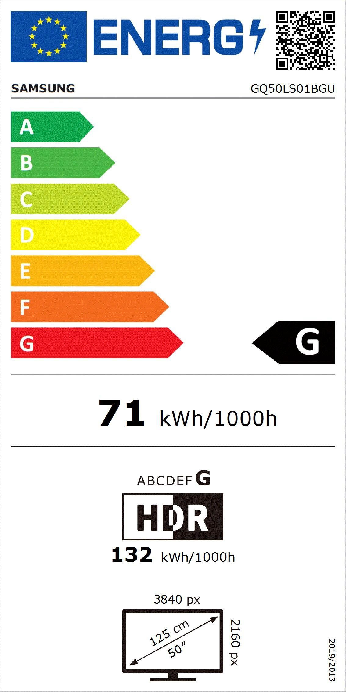 Samsung Led-TV GQ50LS01BGU, 125 cm / 50", 4K Ultra HD, Smart TV - Google TV, Iconisch ontwerp, mat display, QLED beeldkwaliteit