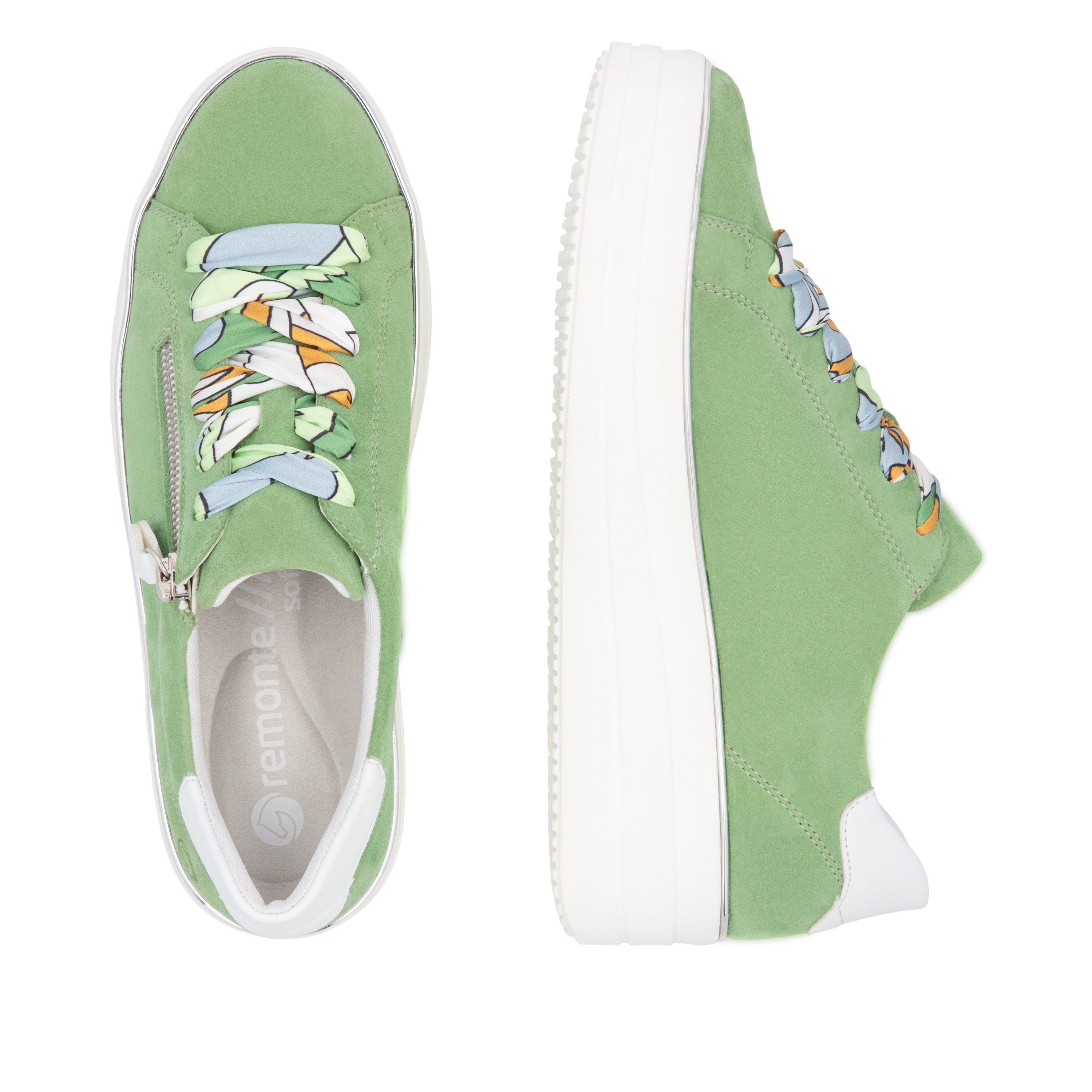 Remonte Plateausneakers , vrijetijdsschoen, lage schoen, veterschoen met zijrits