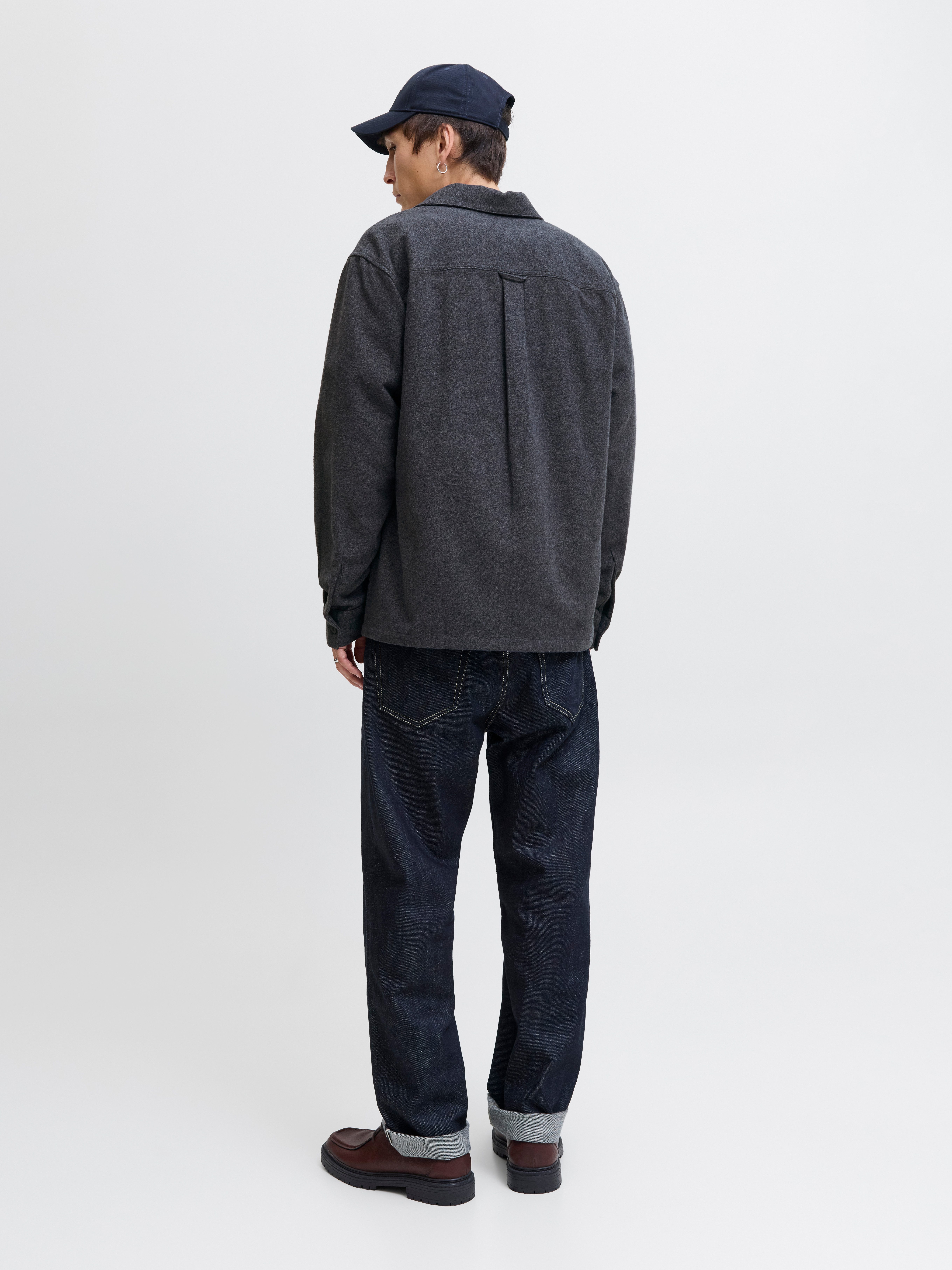 Jack & Jones Overhemd met lange mouwen JJEPERFECT MELANGE OVERSHIRT LS SN