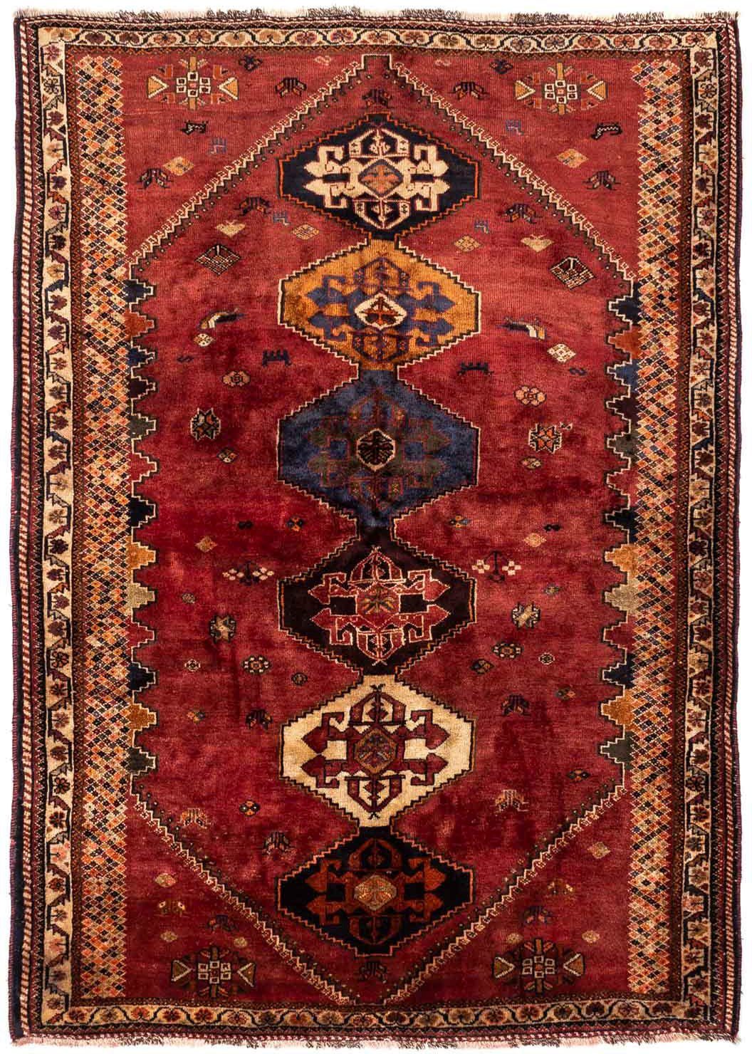morgenland Wollen kleed Shiraz medaillon 247 x 170 cm Uniek exemplaar met certificaat