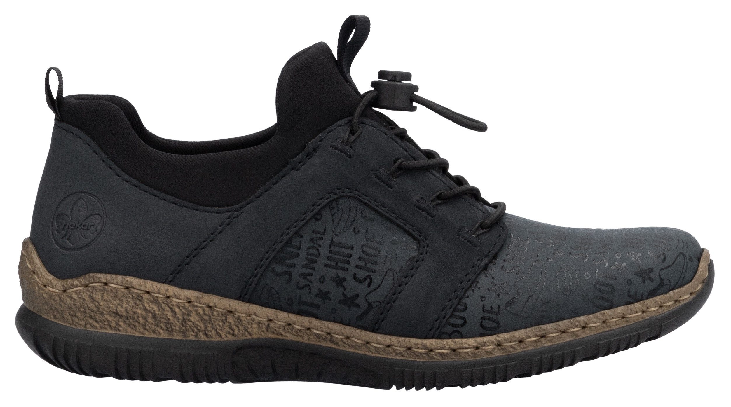 Rieker Slip-on sneakers , instapschoen, vrijetijdsschoen, lage schoen met praktische aanhaallussen