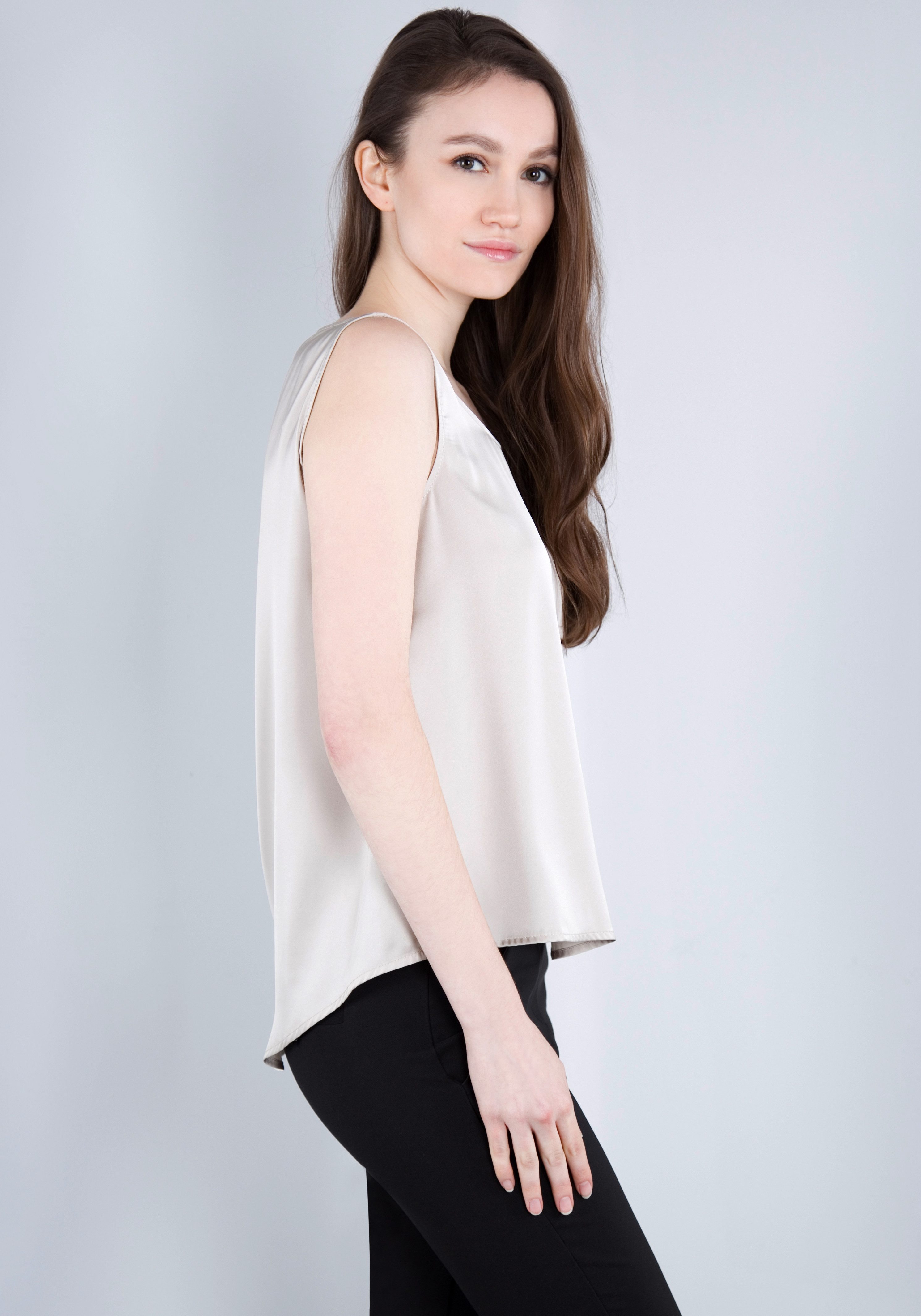 IMPERIAL Top in glanzende satijnkwaliteit
