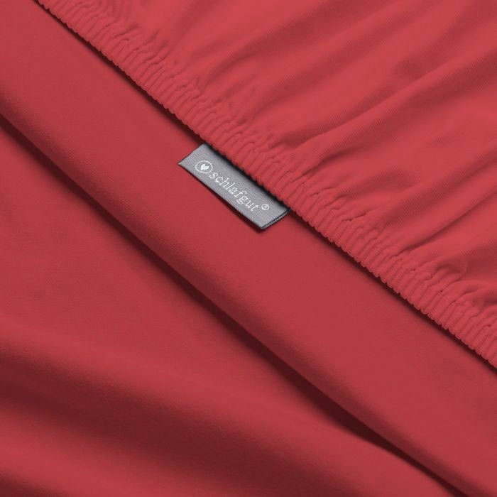 Schlafgut Hoeslaken Mako-jersey van 100% katoen, bedlakens voor matrassen tot 20 cm hoogte, in 90x200, 140x200 of 180x200 cm (1 stuk)