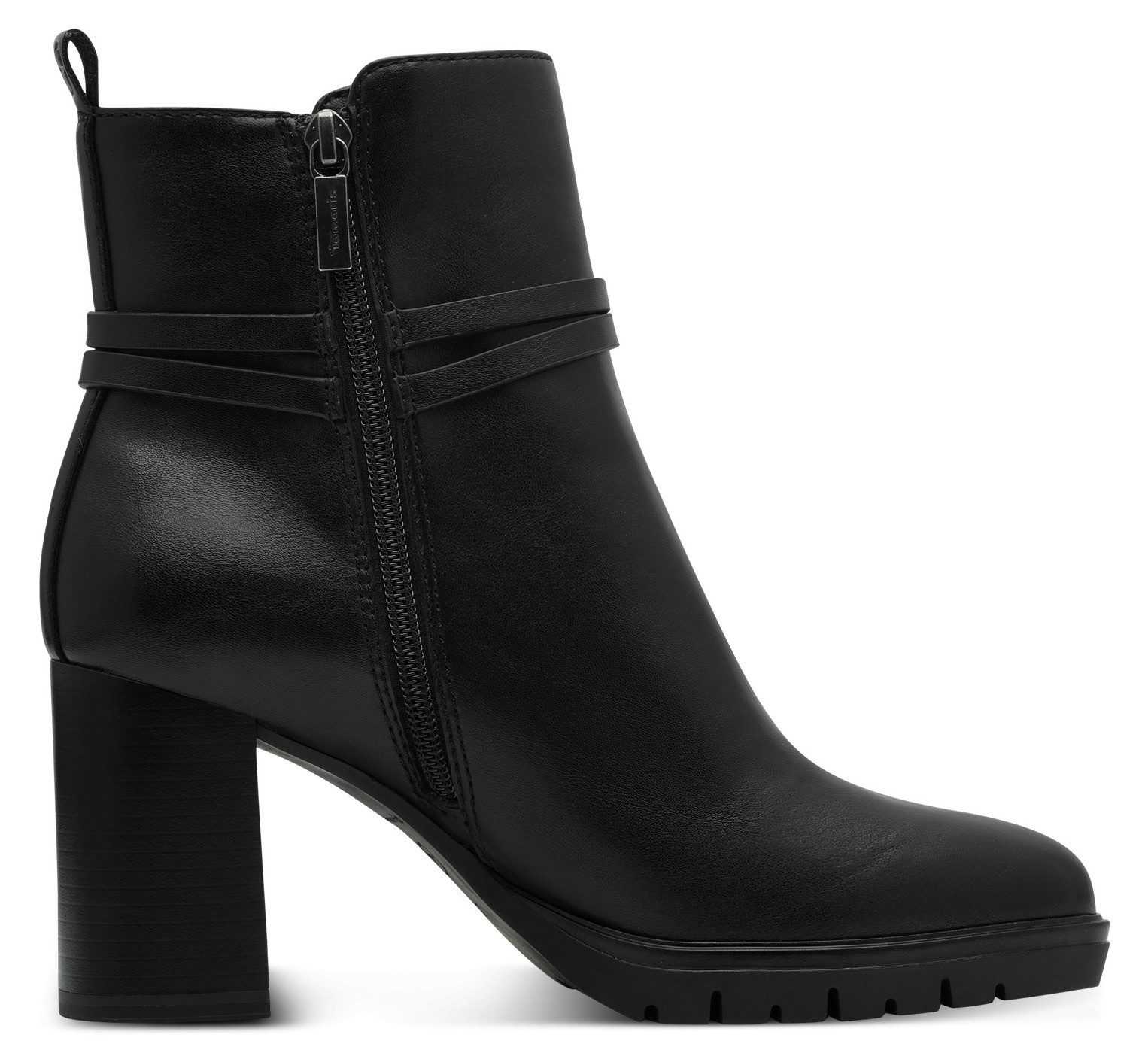 Tamaris Laarsjes blokhak, business schoen, ankleboots met decoratieve band