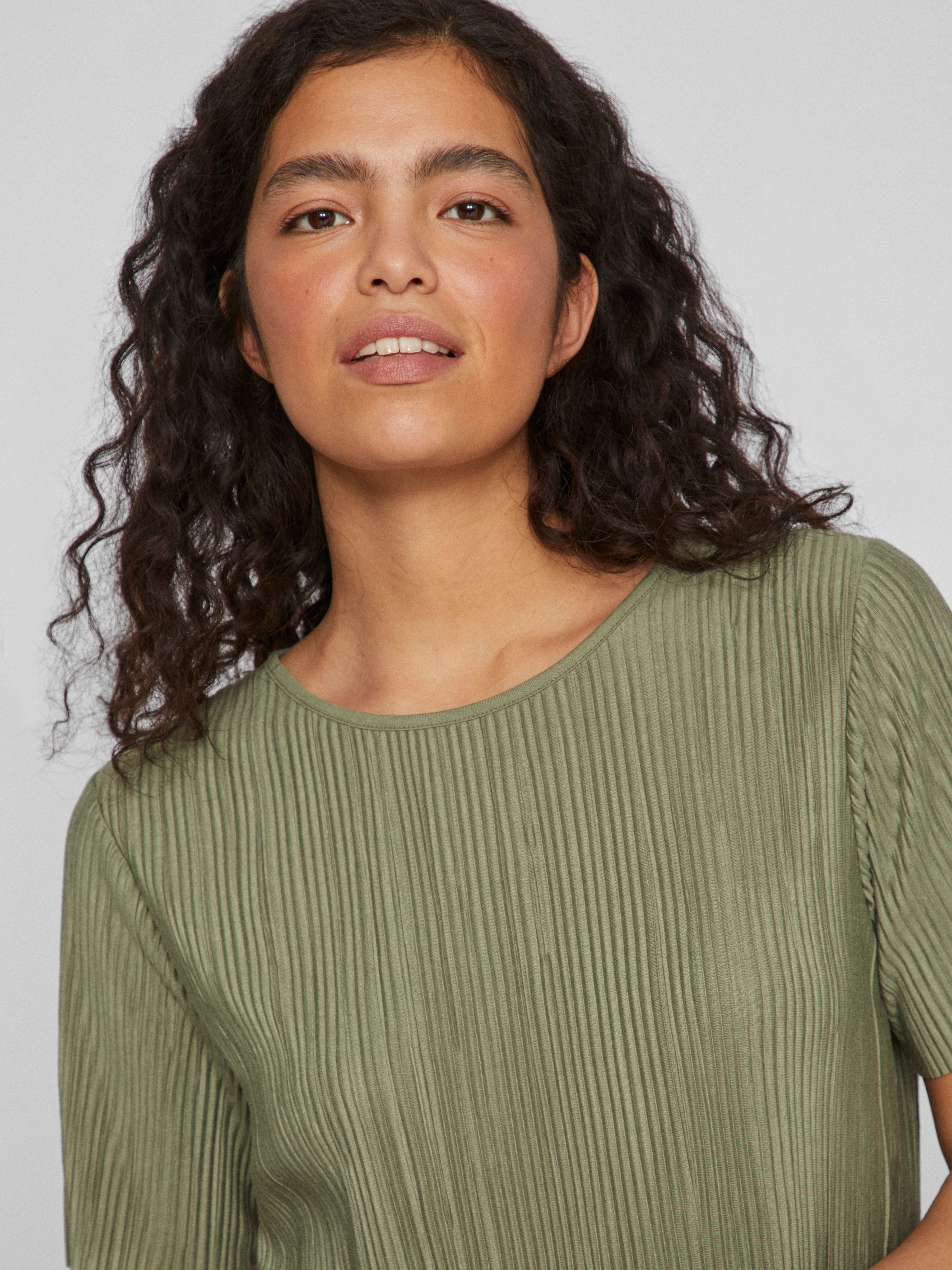 Vila Shirt met korte mouwen VIPLISA O-NECK S/S TOP - NOOS