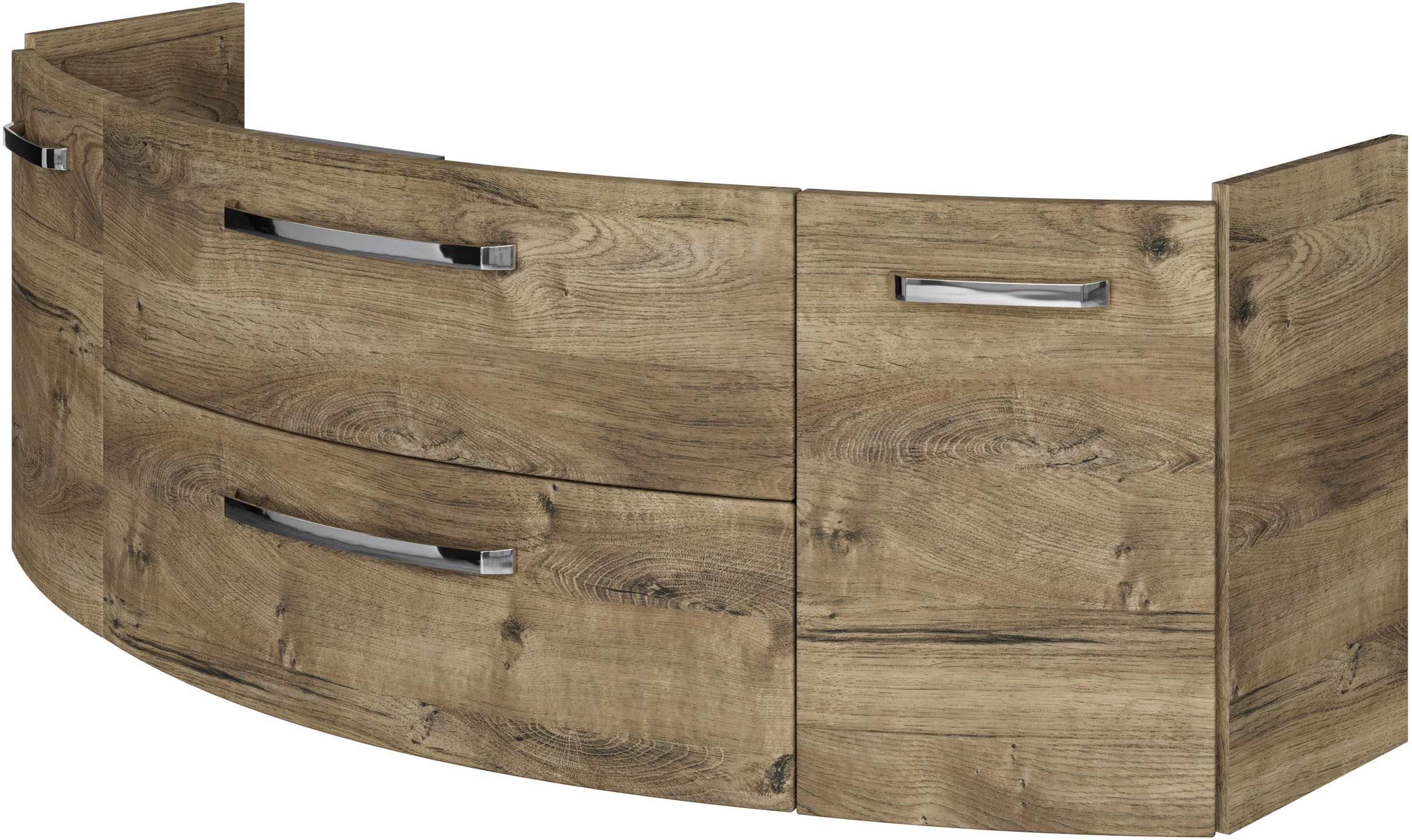 Saphir Badmeubelset Serie 4010 4-delig keramische wastafel met LED-spiegelkast (set)
