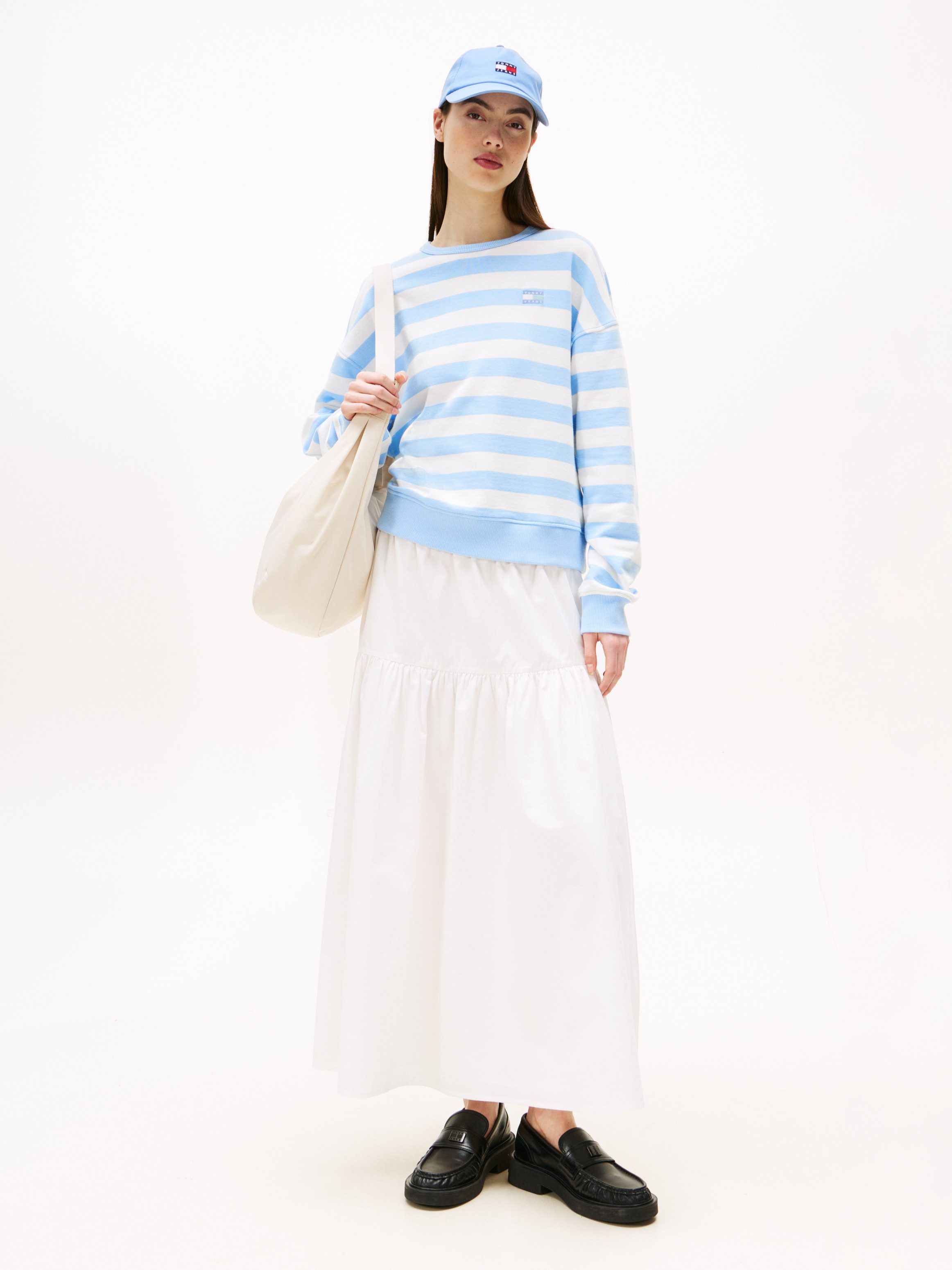 TOMMY JEANS Maxirok TJW POPLIN TIERED MAXI SKIRT