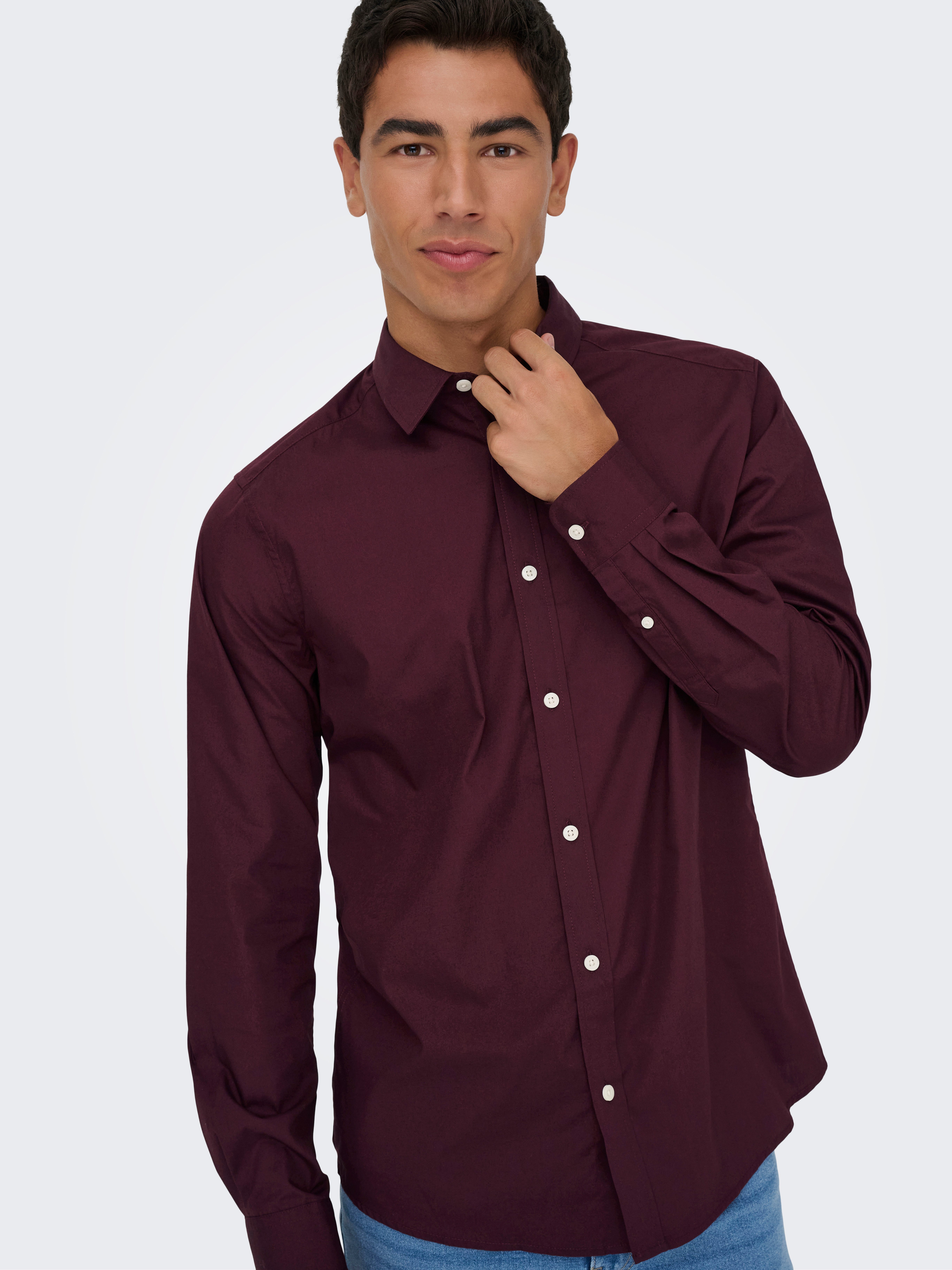 ONLY & SONS Overhemd met lange mouwen ONSFLORIAN LIFE LS POPLIN SHIRT OTL