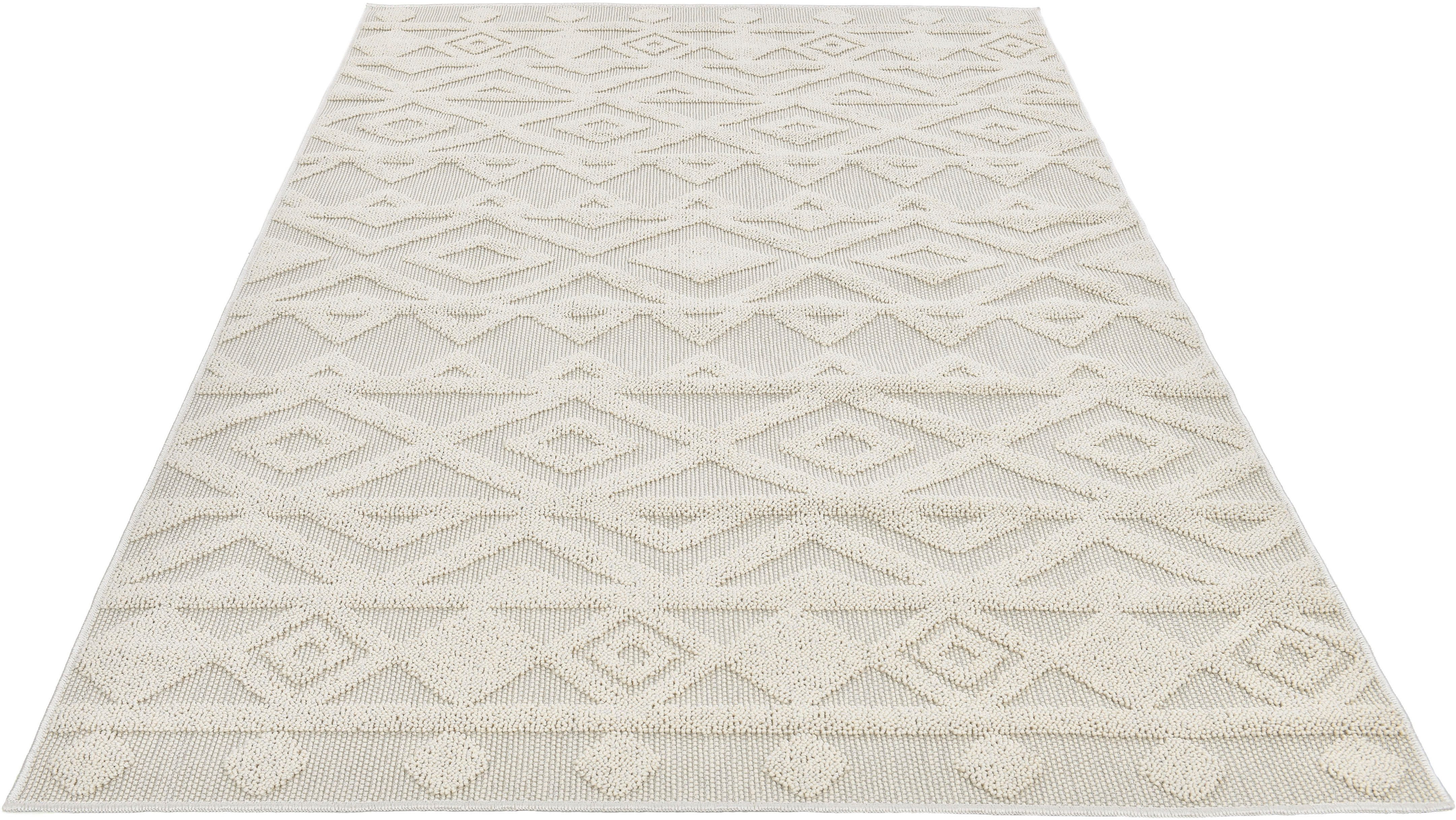 LeGer Home by Lena Gercke Vloerkleed Askja Outdoor Hoog-laag effect, tapijt in Boho stijl, geschikt voor buiten