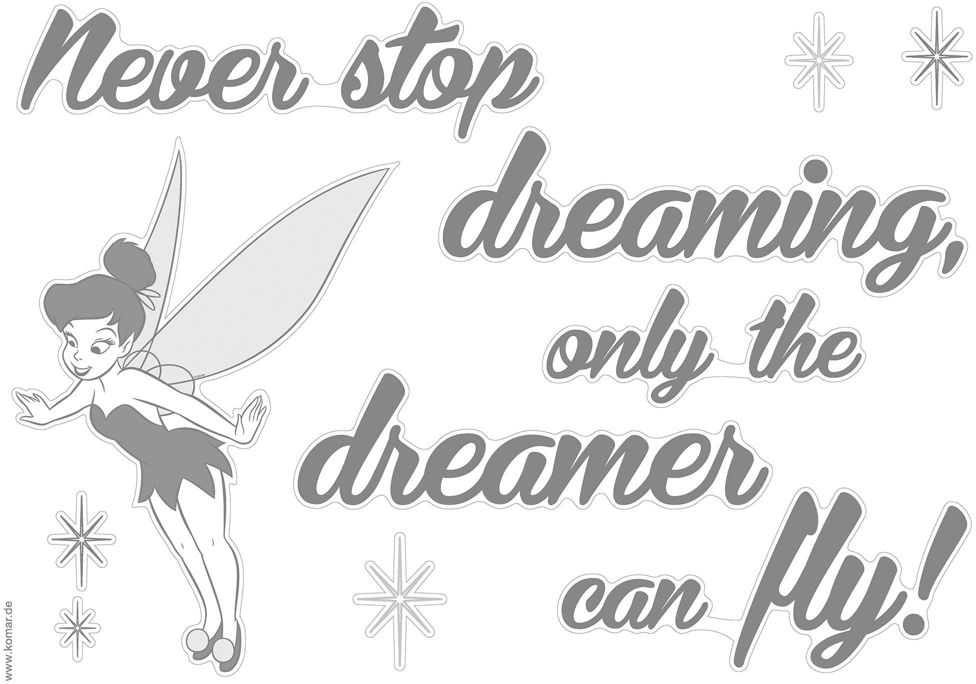 Komar Wandfolie Disney Never stop dreaming - afm. 50 x 70 cm (11-delig)