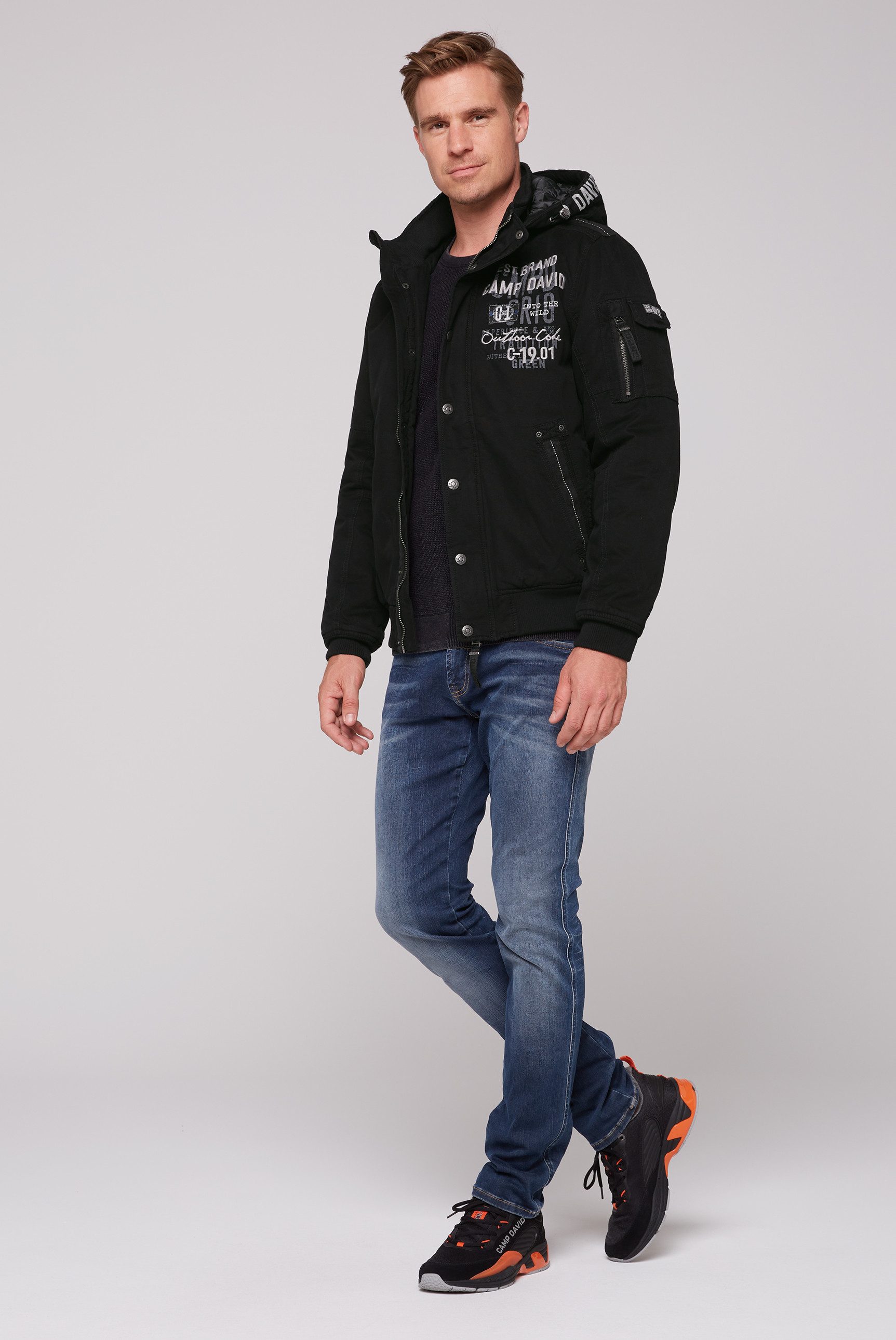 CAMP DAVID Blouson met afneembare capuchon