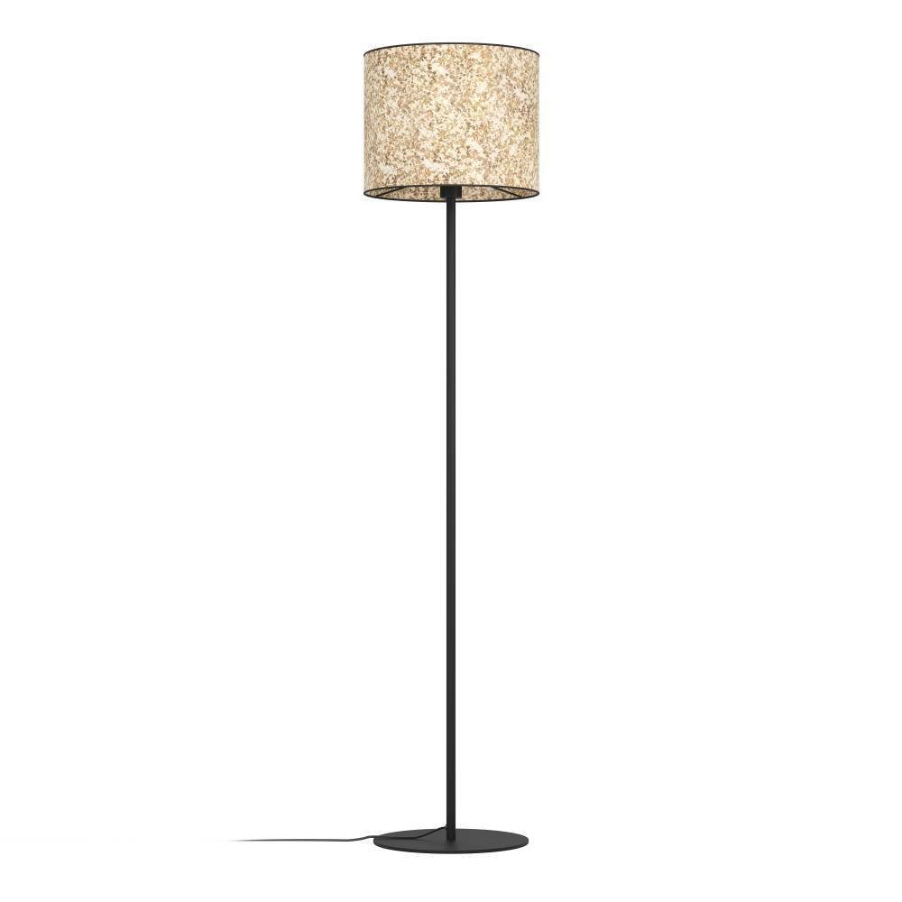 EGLO Staande lamp BUTTERBURN Stehlampe, Stahl und Textil, Wohnzimmerlampe, E27, Lampe Vloerlamp met berkenbladeren, vloerlamp, 162 cm (1 stuk)