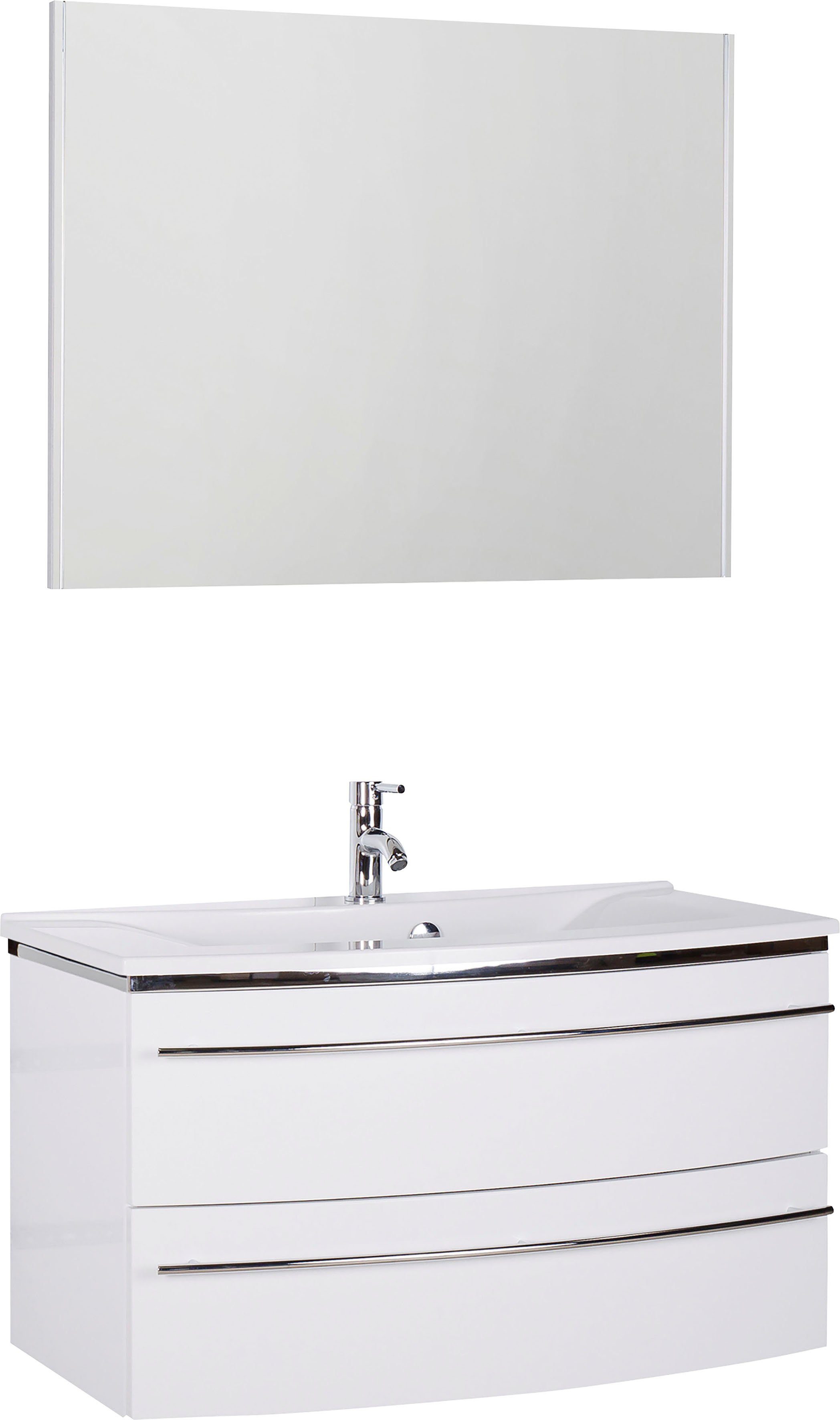 MARLIN Badkamerserie 3040 , breedte 90 cm (2-delig) badmeubelsets wit