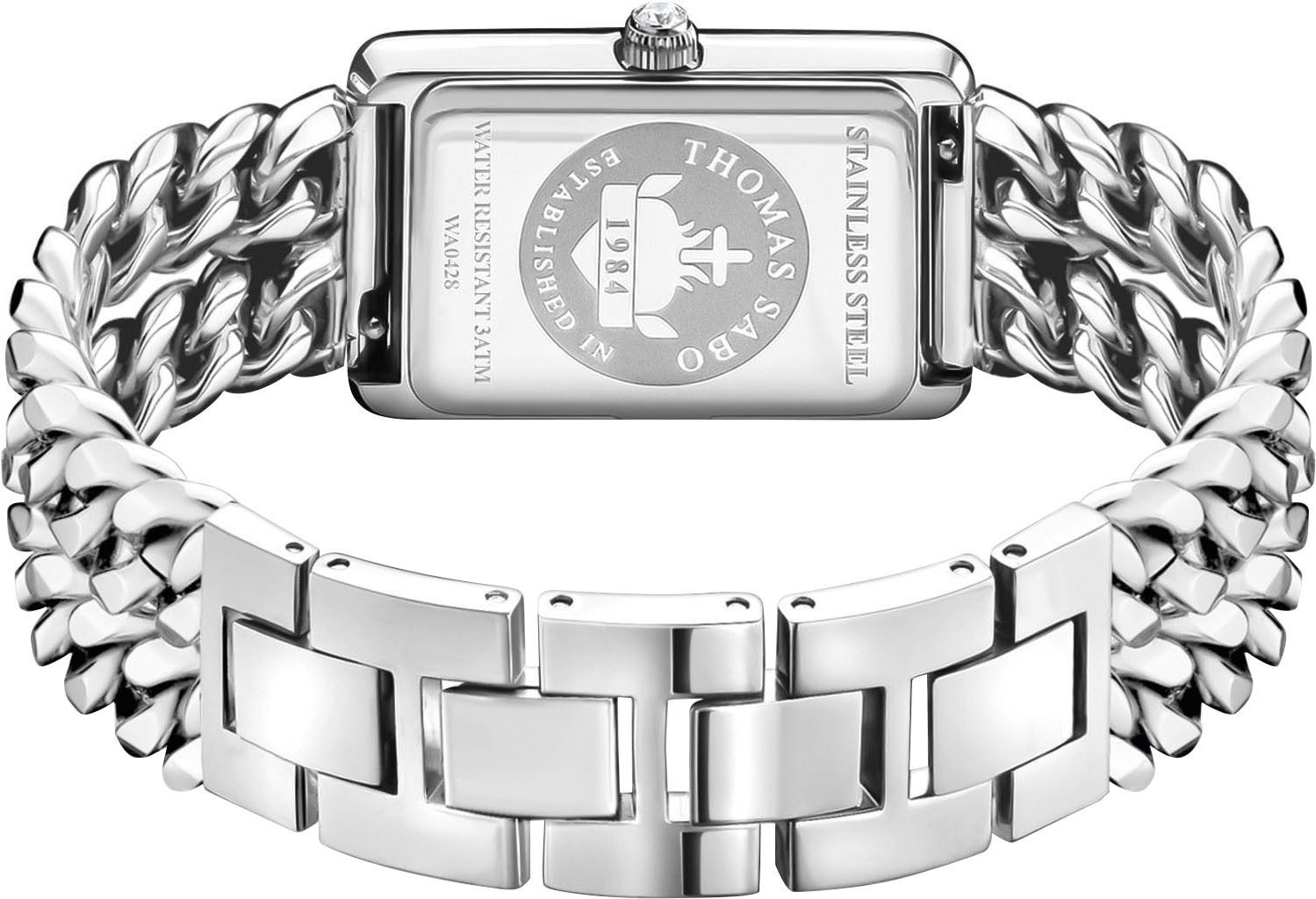 THOMAS SABO Kwartshorloge Elegance Horloge, dameshorloge, stalen band, analoog, dag, zirkonia (synth.)