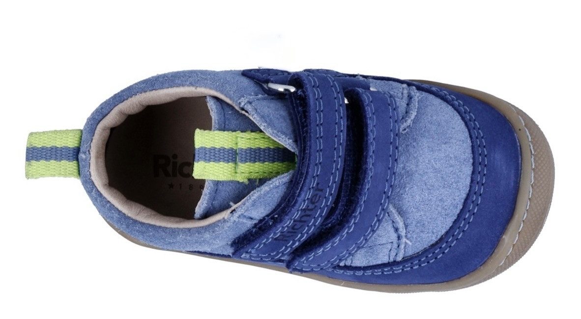 Richter Babyschoentjes Maxi WMS: gemiddeld Kinderschoen in coole materiaalmix, maat sjabloon om te downloaden