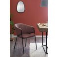 salesfever eetkamerstoel design stoel met armleuningen (set, 2 stuks) rood