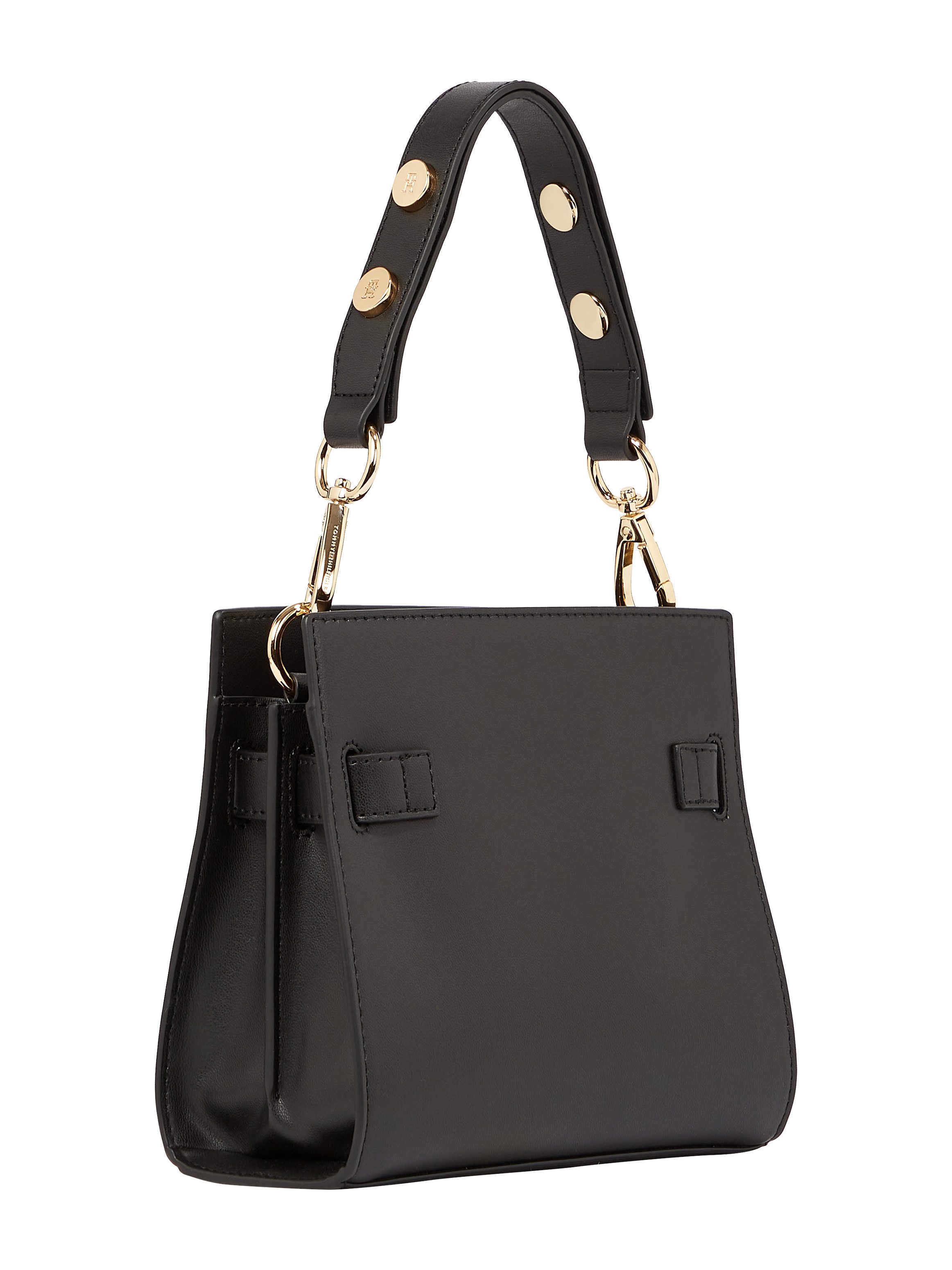 Tommy Hilfiger Schoudertas TH HERITAGE MINI SATCHEL dames avondtas, handtas, schoudertas met versieringen