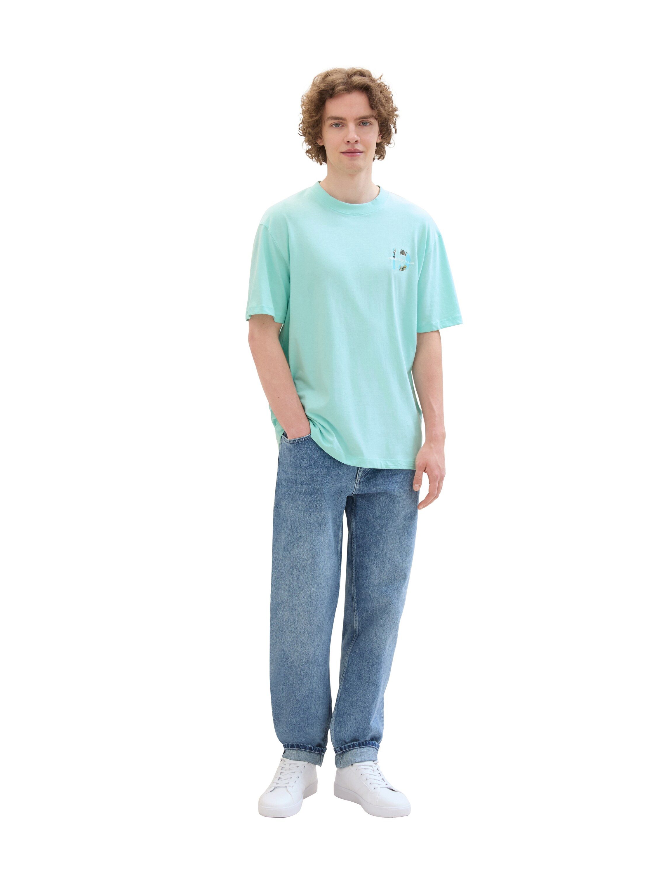 Tom Tailor Denim Shirt met ronde hals met backprint