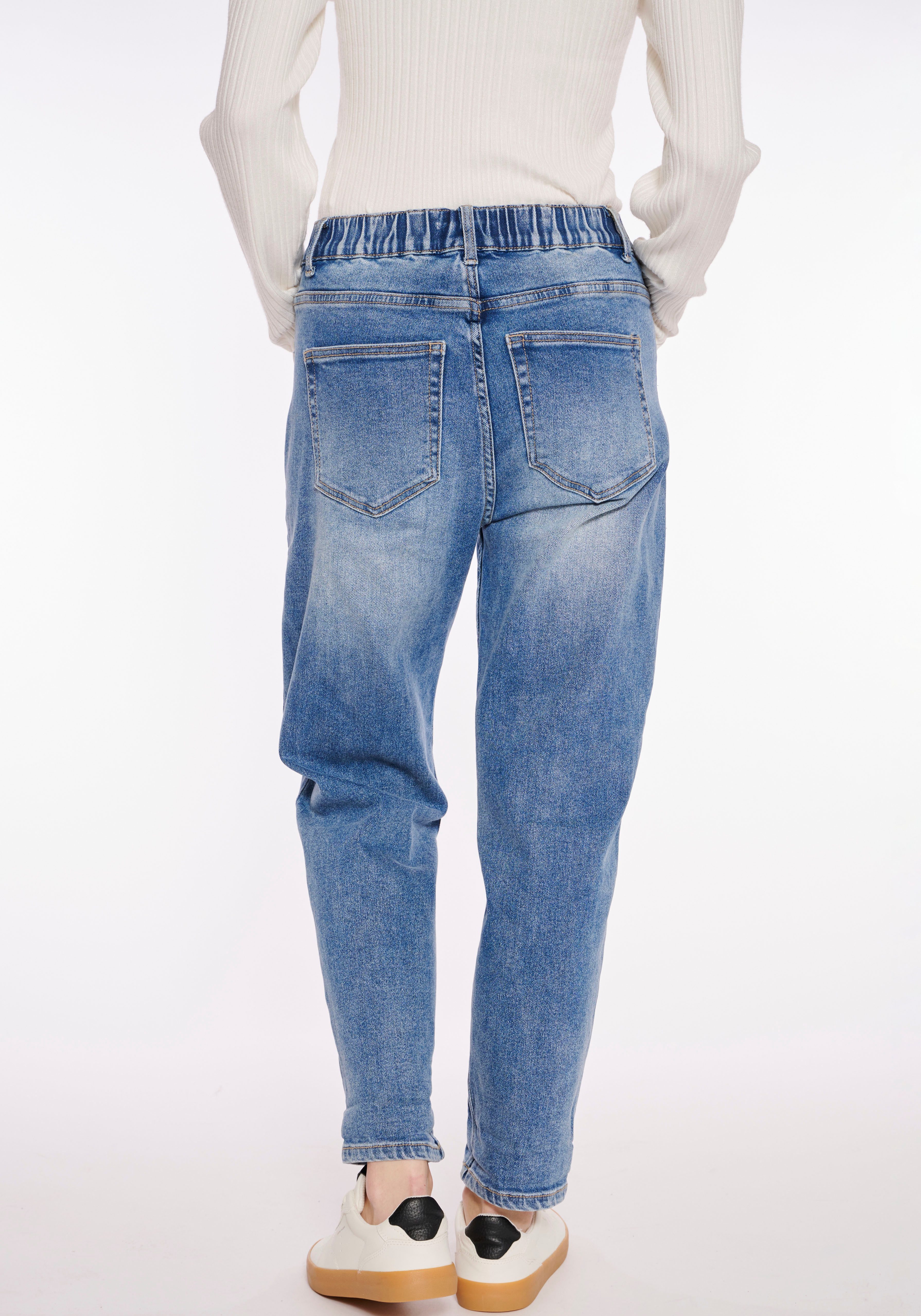 HaILYS High-waist jeans LG HW C JN Mirell met elastiek in de band