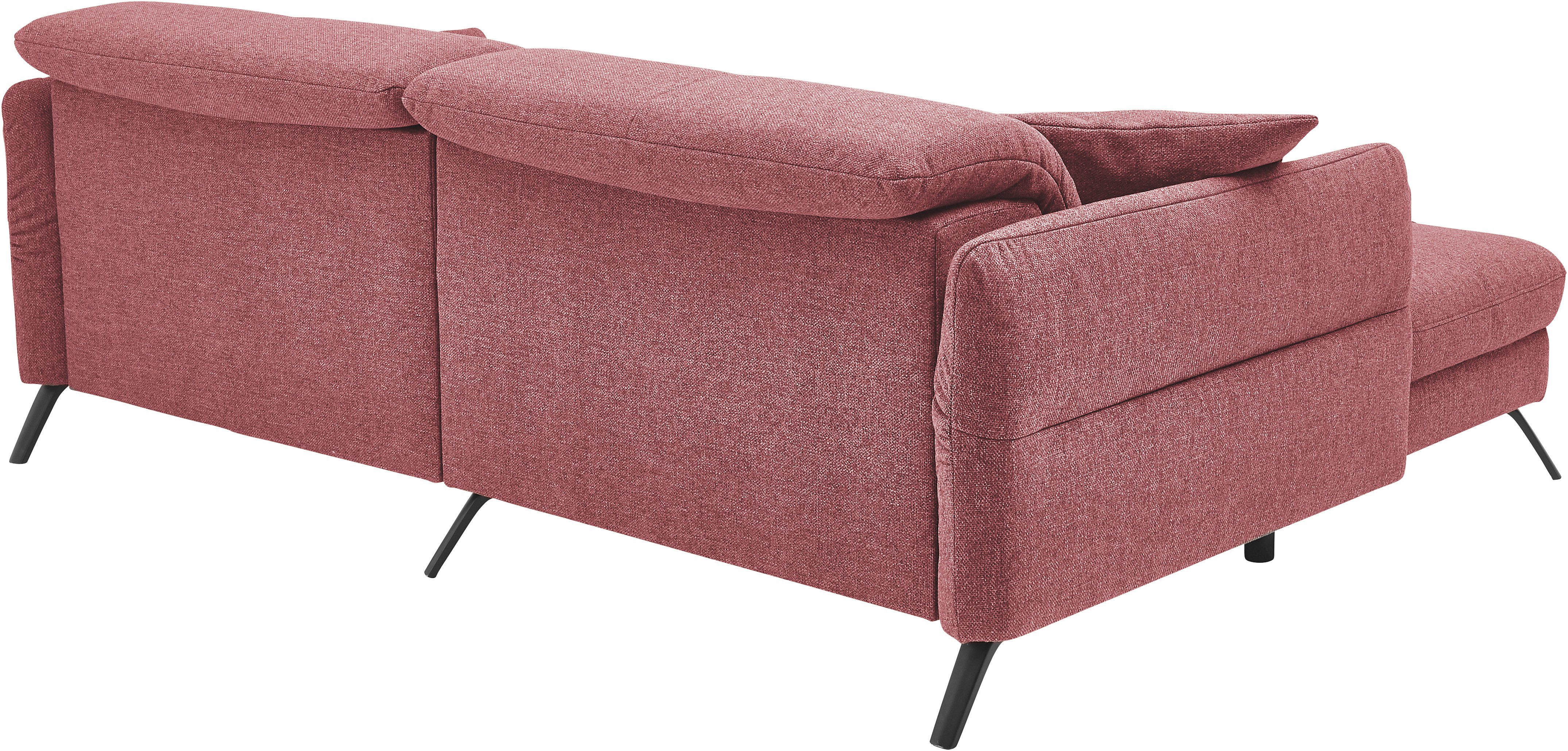 set one by Musterring Hoekbank SO 4400 V optioneel met motorische bedfunctie & hoofdverstelling, voet zwart