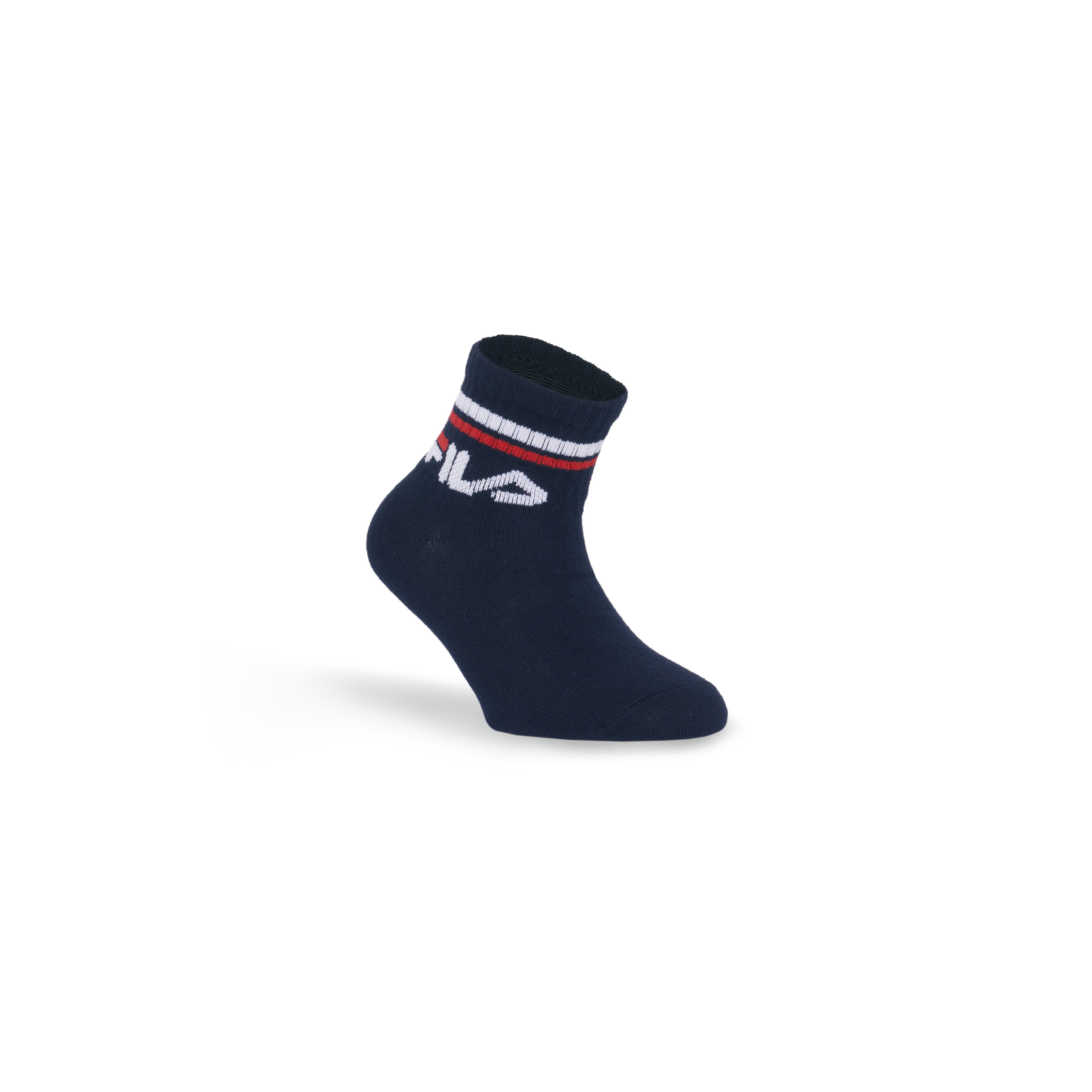 Fila Korte sokken JUNIOR UNISEX QUARTER PLAIN SOCKS met gebreid logo in de ribband, kindersokken (set, 6 paar)
