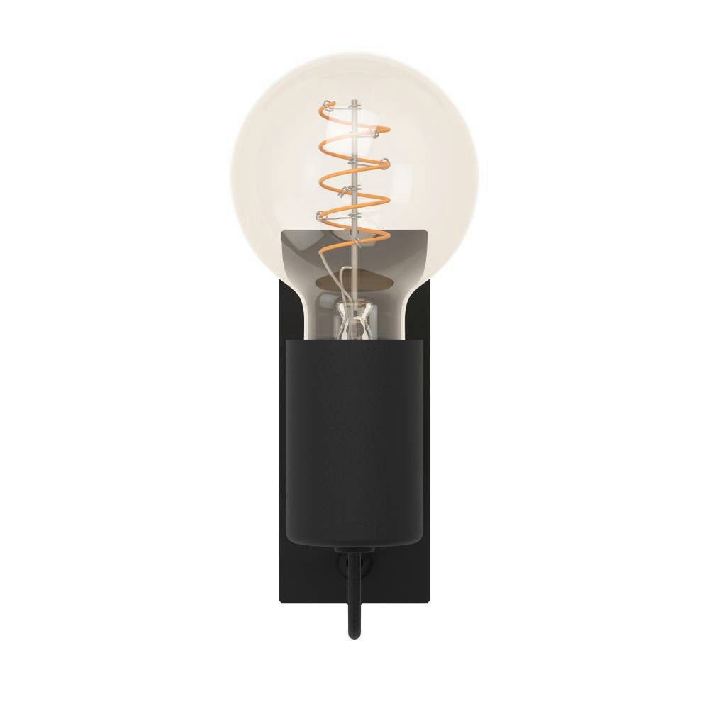 EGLO Wandlamp BAILRIGG Wandlamp, ganglamp van hout in natuurlijk en metaal in zwart (1 stuk)