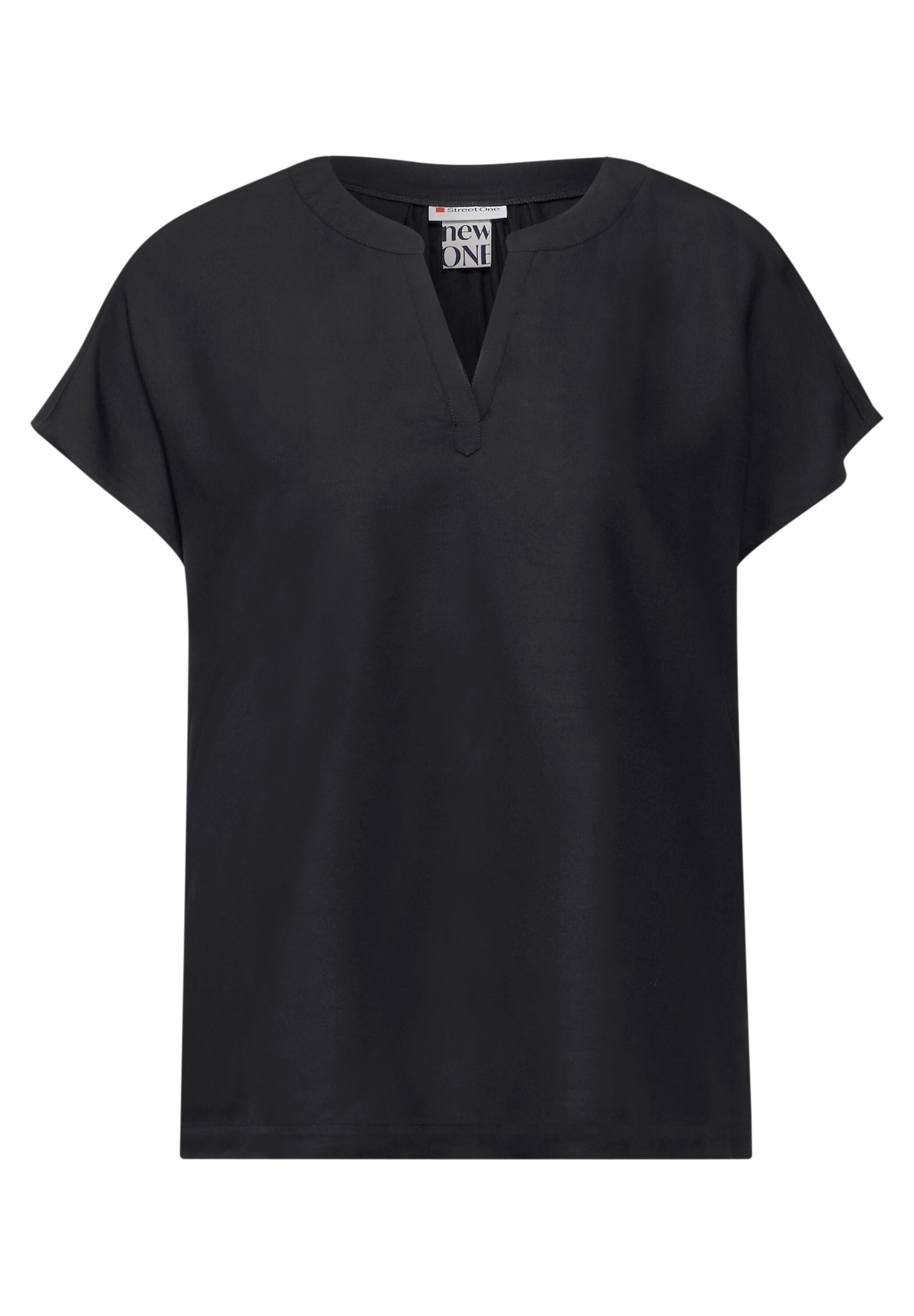 STREET ONE Blouse met korte mouwen Blouseshirt van pure viscose