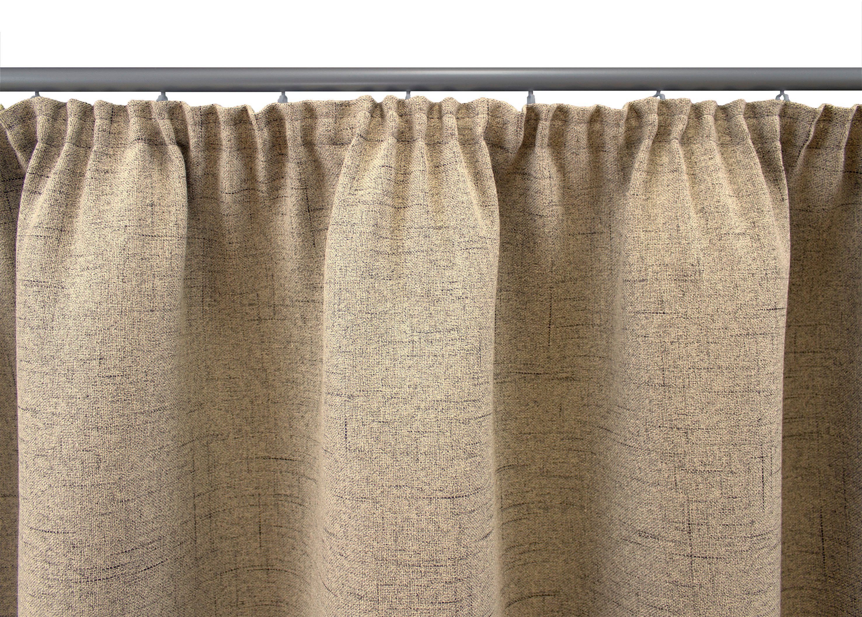 VHG Gordijn Rustika Decoratie structuur, polyester, onderhoudsvriendelijk, op maat (1 stuk)