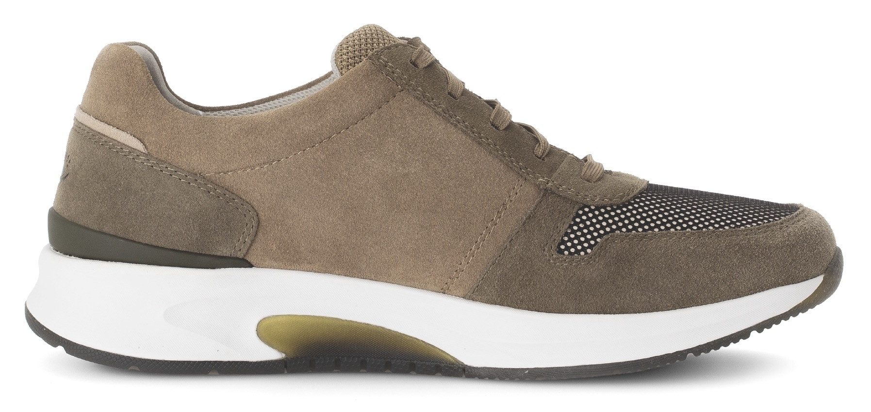 Gabor Rollingsoft Sneakers met sleehak , vrijetijdsschoen, lage schoen, veterschoen met buitenrits, g-breedte