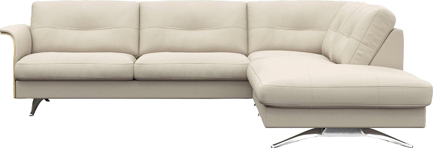 FLEXLUX Hoekbank Glow, super comfortabel door hoogwaardige zitconstructie met binnenvering, L-vorm wit, hoekbanken, 268 cm