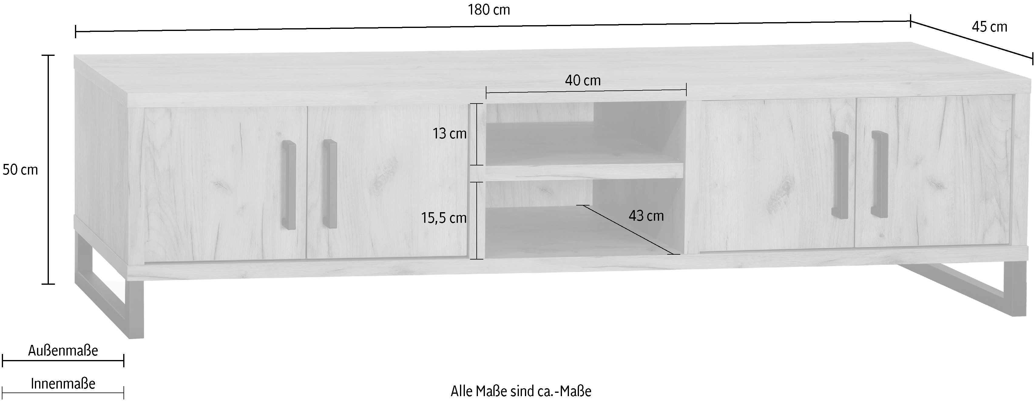 OMG Design Tv-kast Ronda Lowboard met soft-close, in twee breedtes