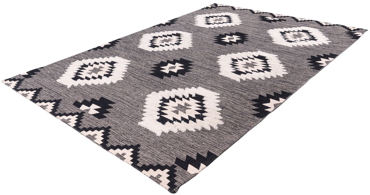 aRTE ESPINA Vloerkleed Ethnie 400 3d-ontwerp, kortpolig tapijt, etno-ontwerp moderne vloerkleden maat 200 cm x 290 cm x 10 mm grijs