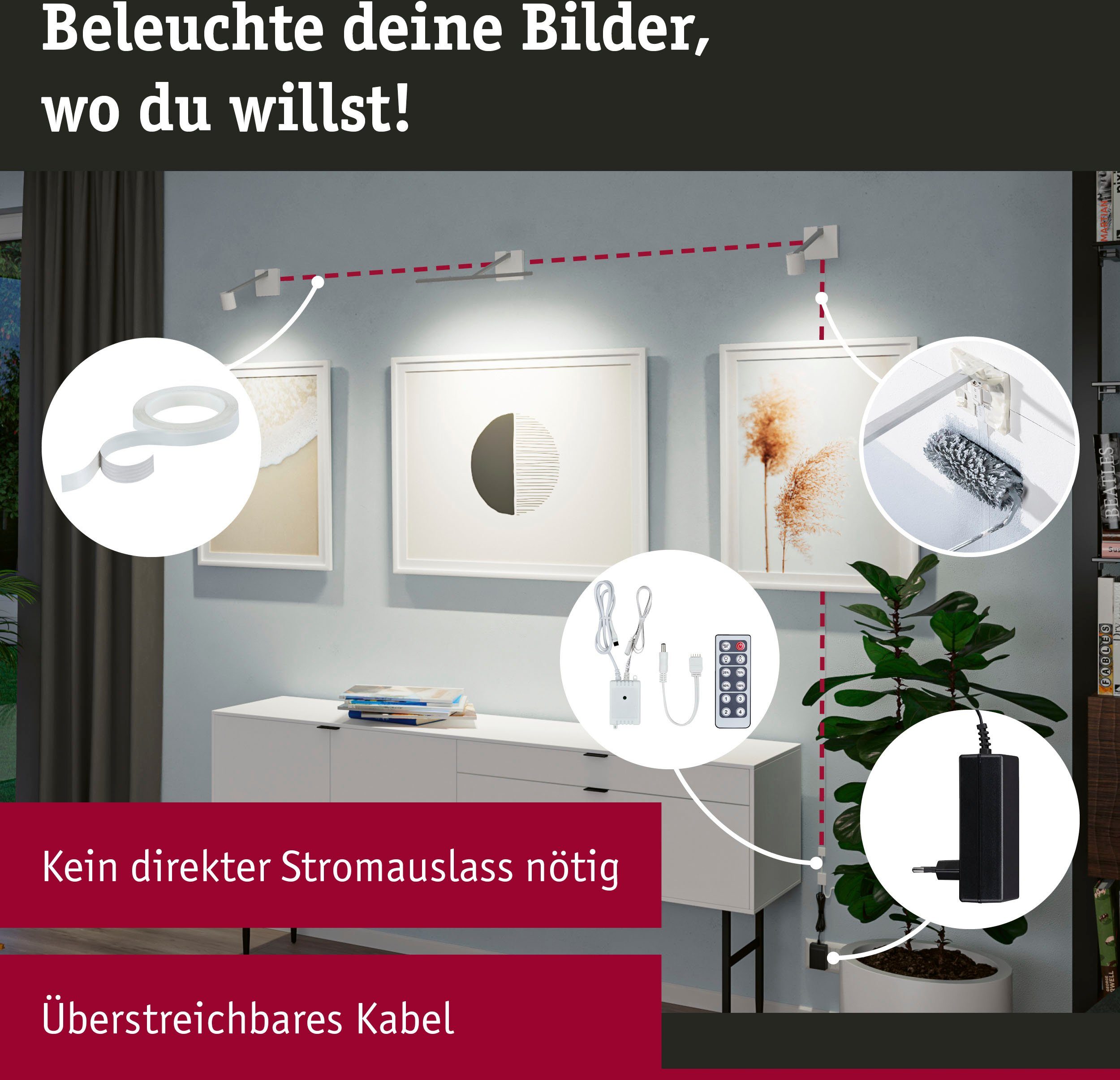 Paulmann Led-schilderijlampje Xana dimbaar (1 stuk)