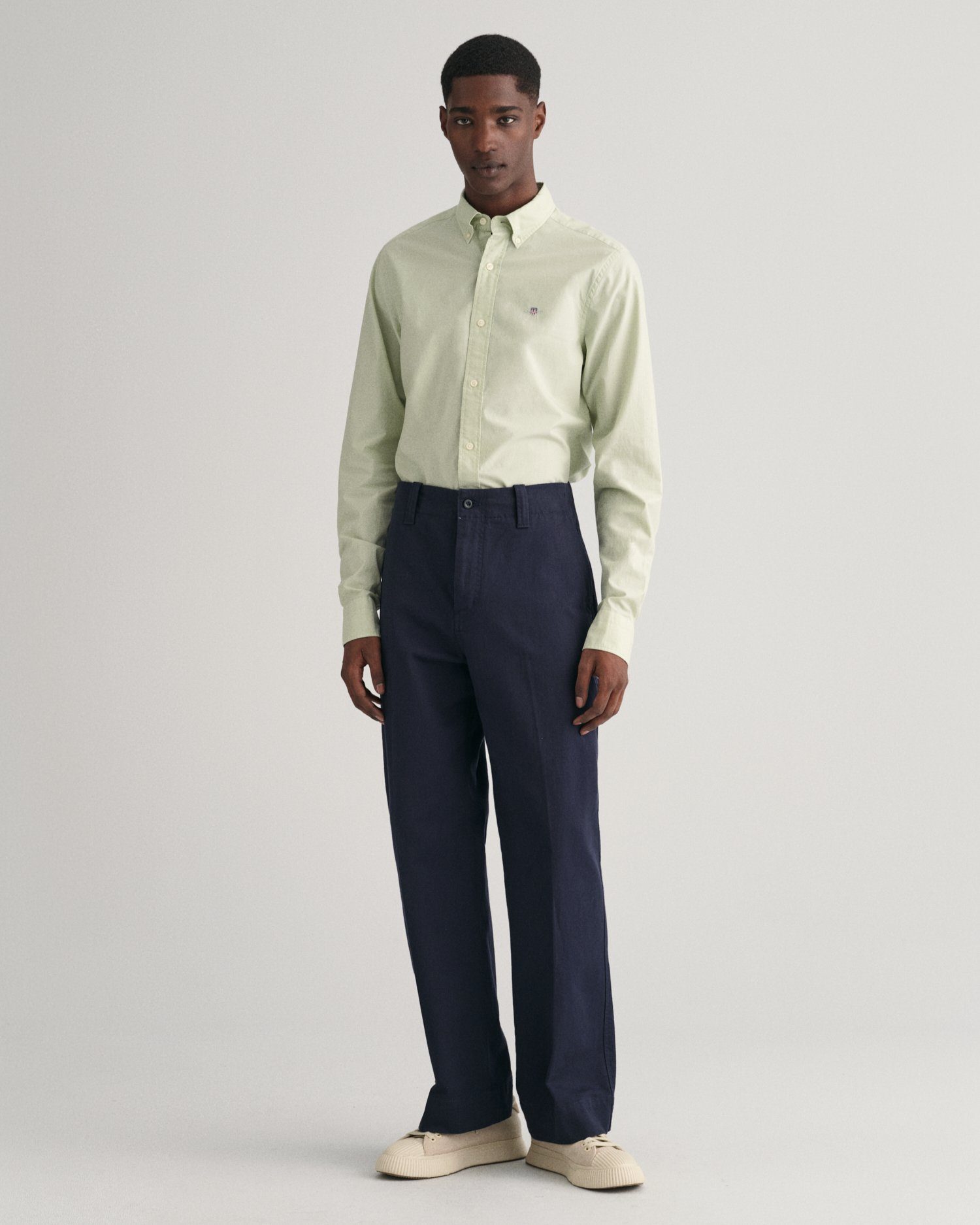Gant Overhemd met lange mouwen Slim fit poplin overhemd licht slijtvast easy care