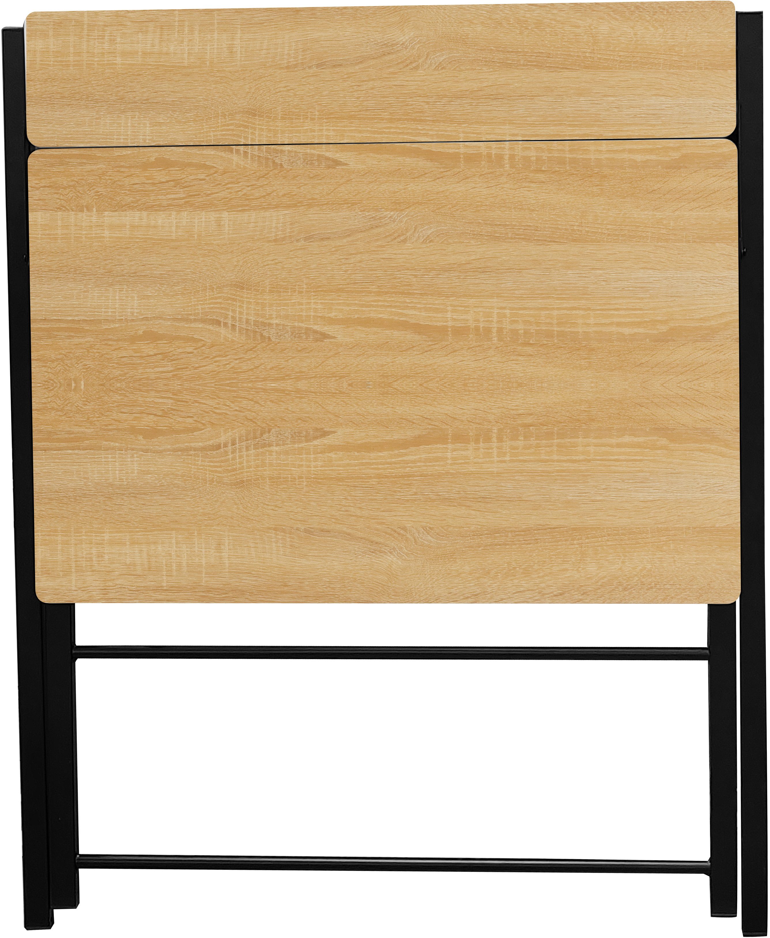 INOSIGN Pc-bureau SULBY, laptoptafel, bureau, met planchet, Metalen frame, opvouwbaar, ruimtebesparend, max. 86,5x82,5 cm